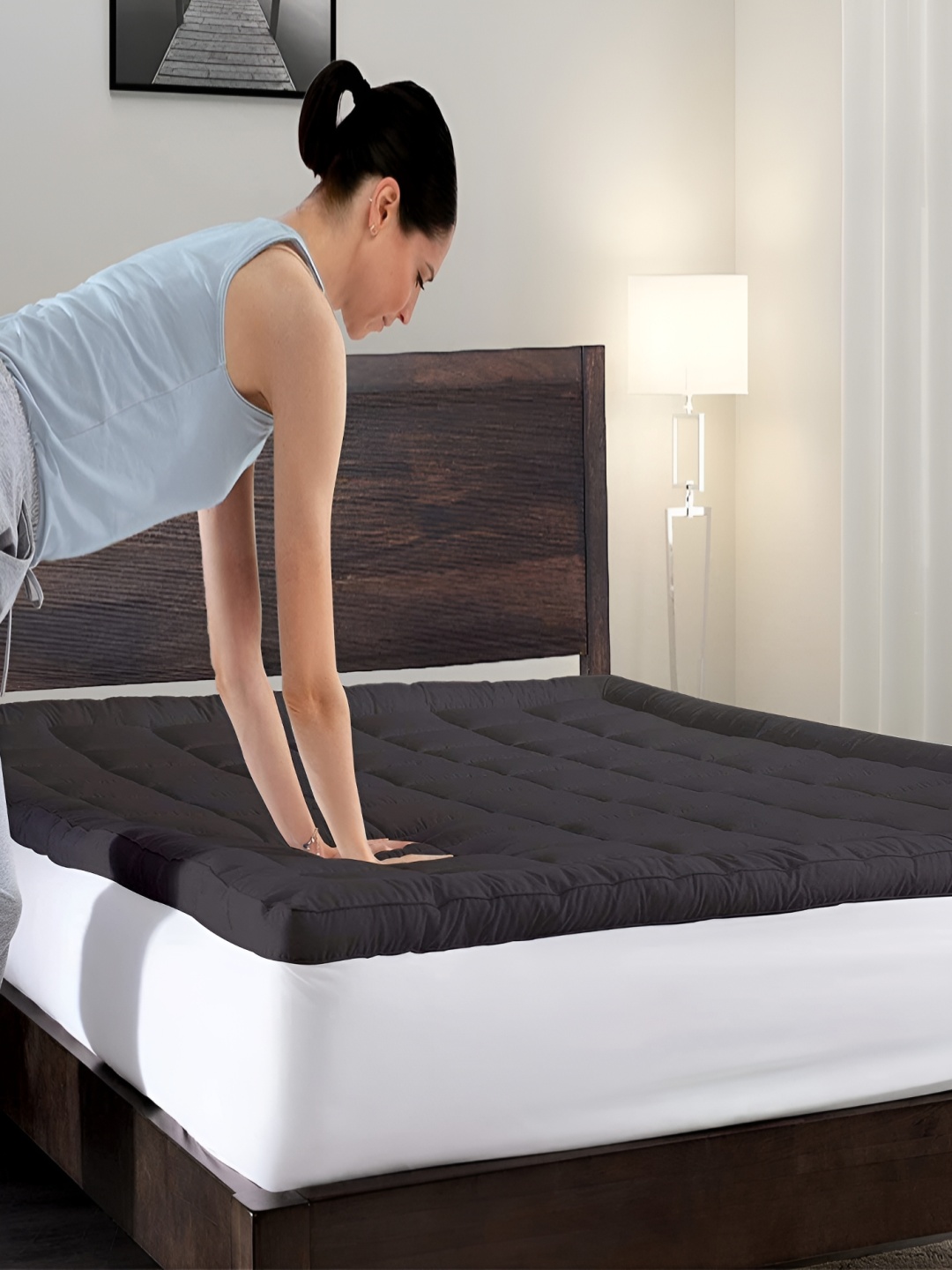 

Comfowell Grey Quilted Cotton Single Size Water Resistant Mattress Protector