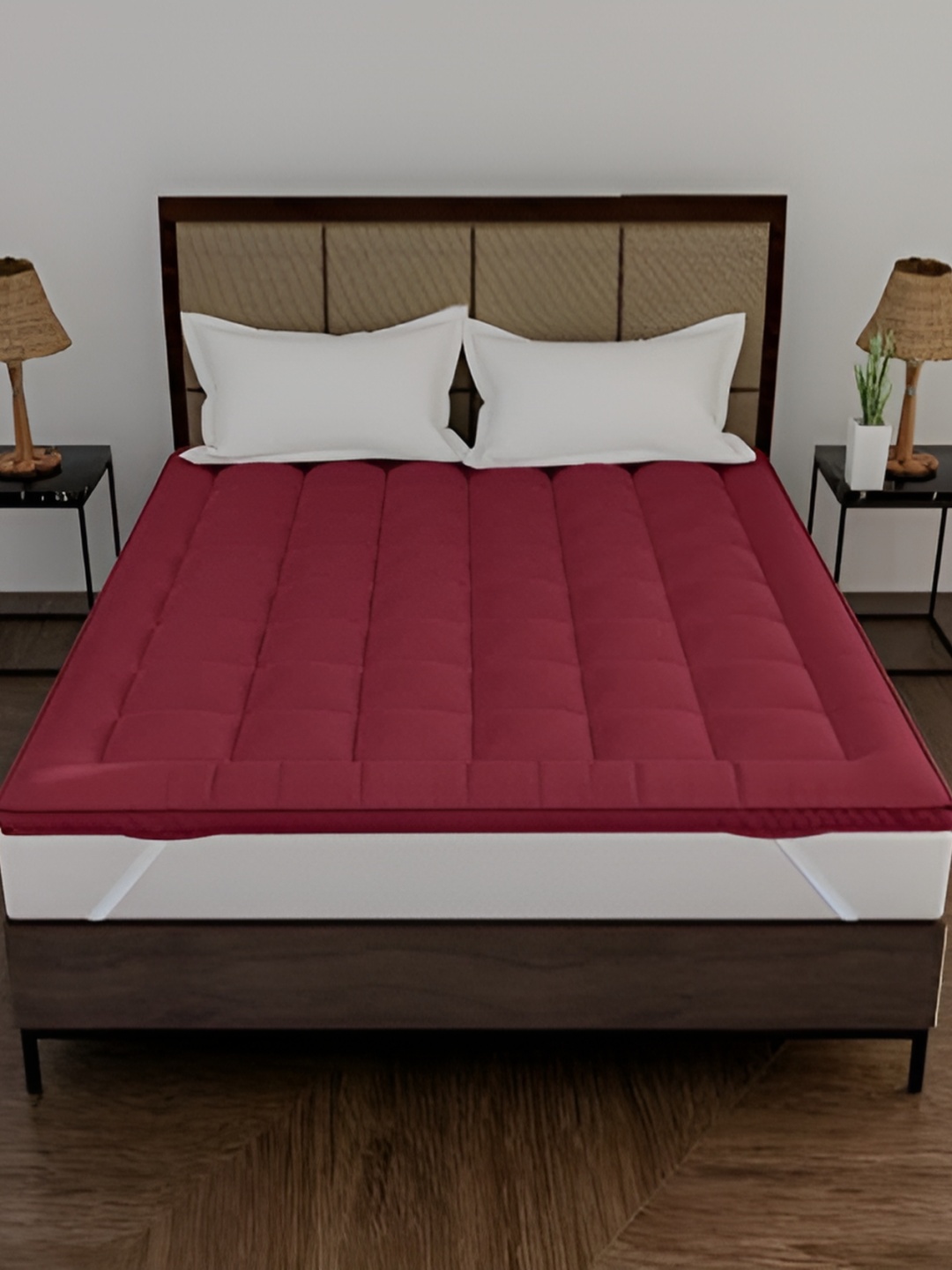 

Comfowell Maroon Cotton Water Resistant Mattress Protector