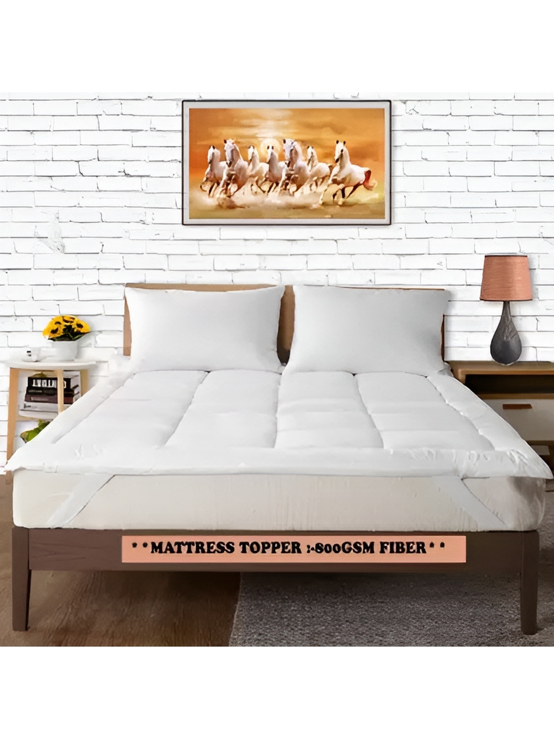 

Comfowell White Cotton Water Resistant King Size Mattress Protector