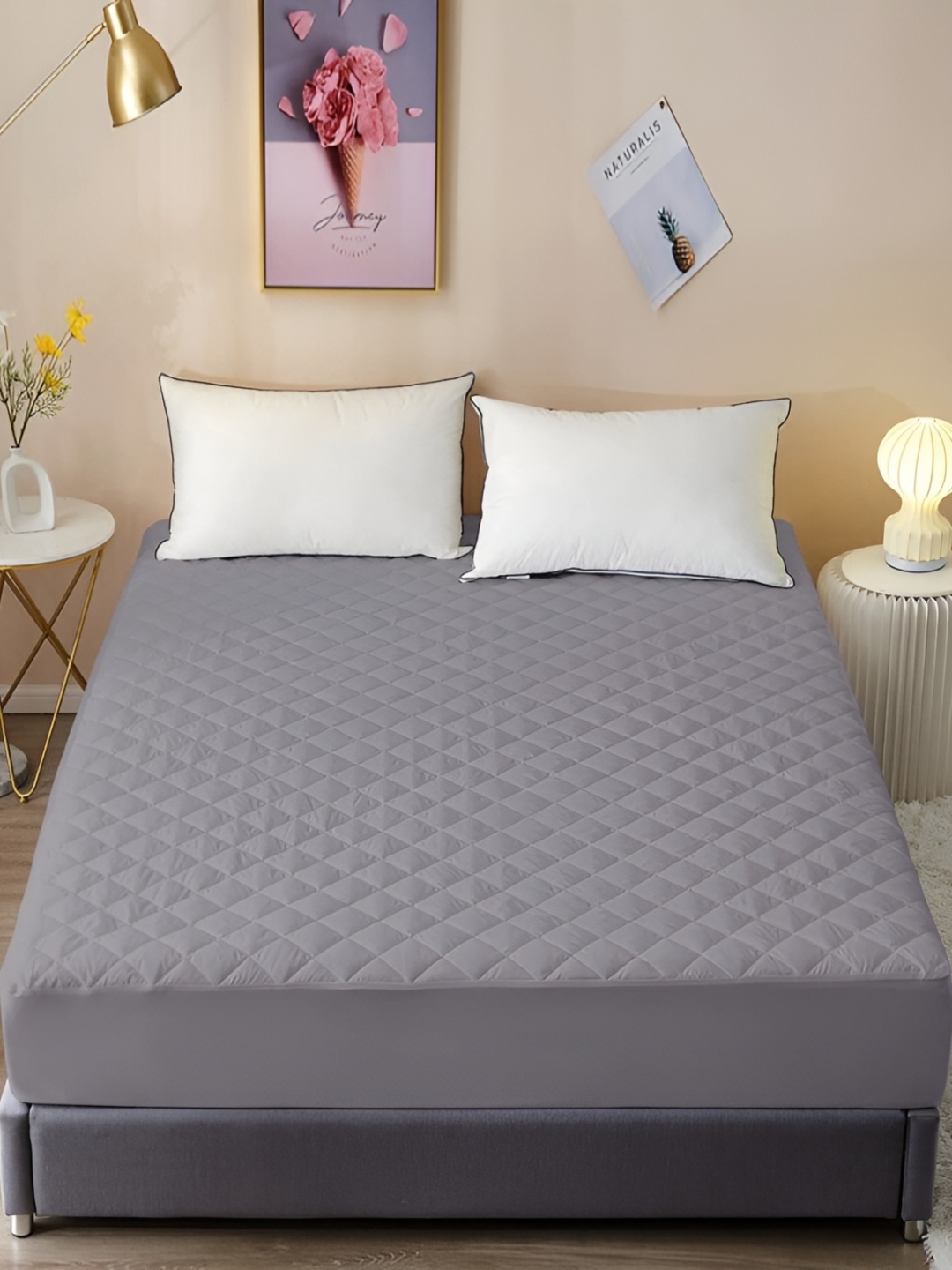 

Comfowell Grey Polyester Water Resistant King Mattress Protector