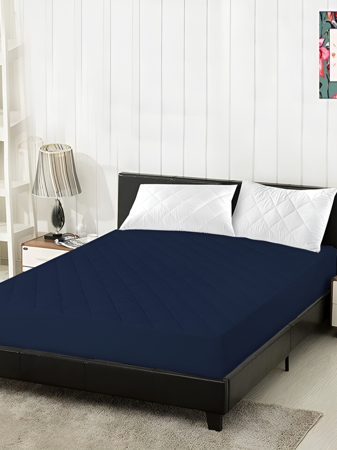 

Comfowell Blue Water Resistant Fitted King Mattress Protector