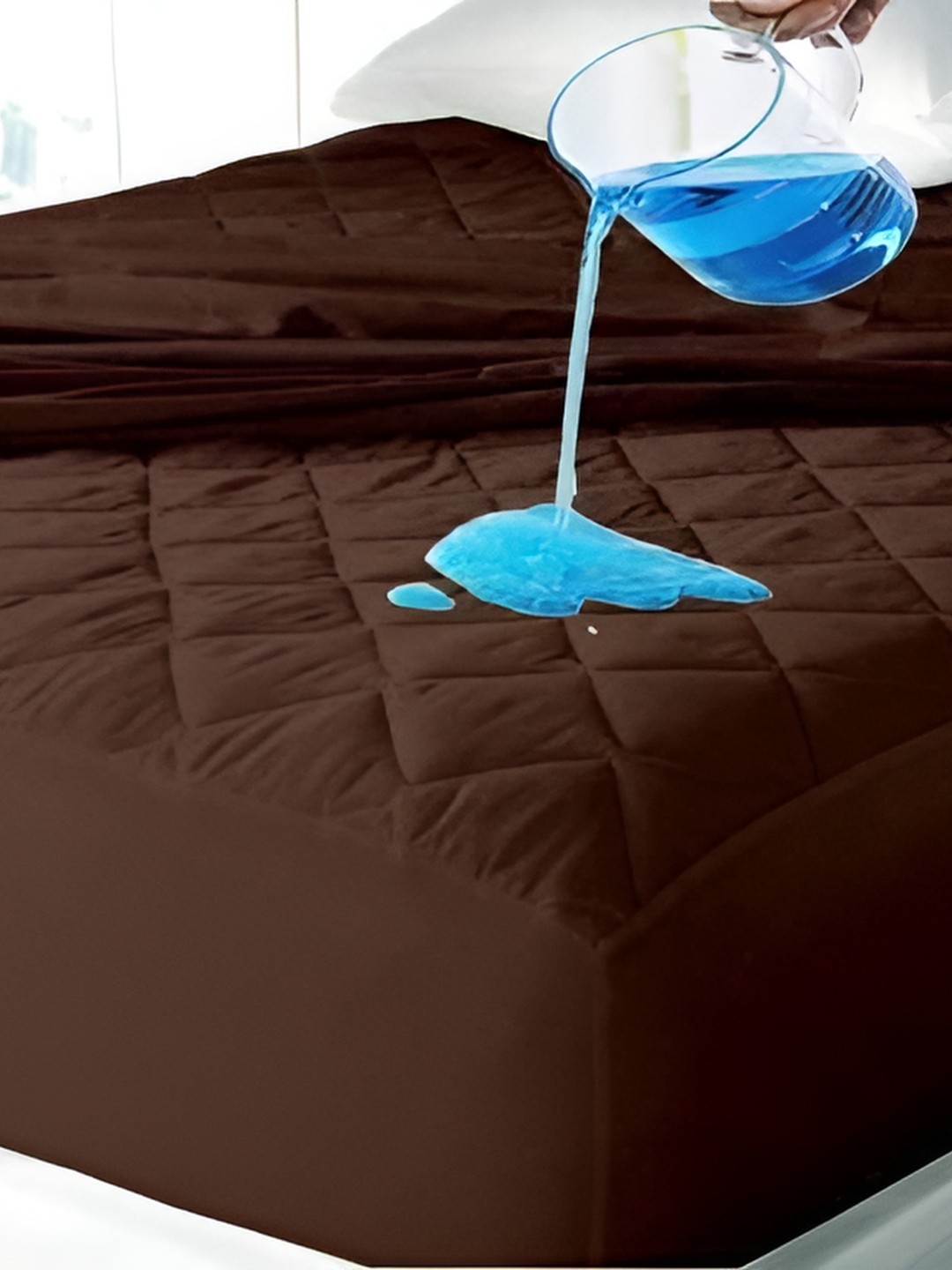 

Comfowell Brown Cotton Water Resistant King Size Mattress Protector