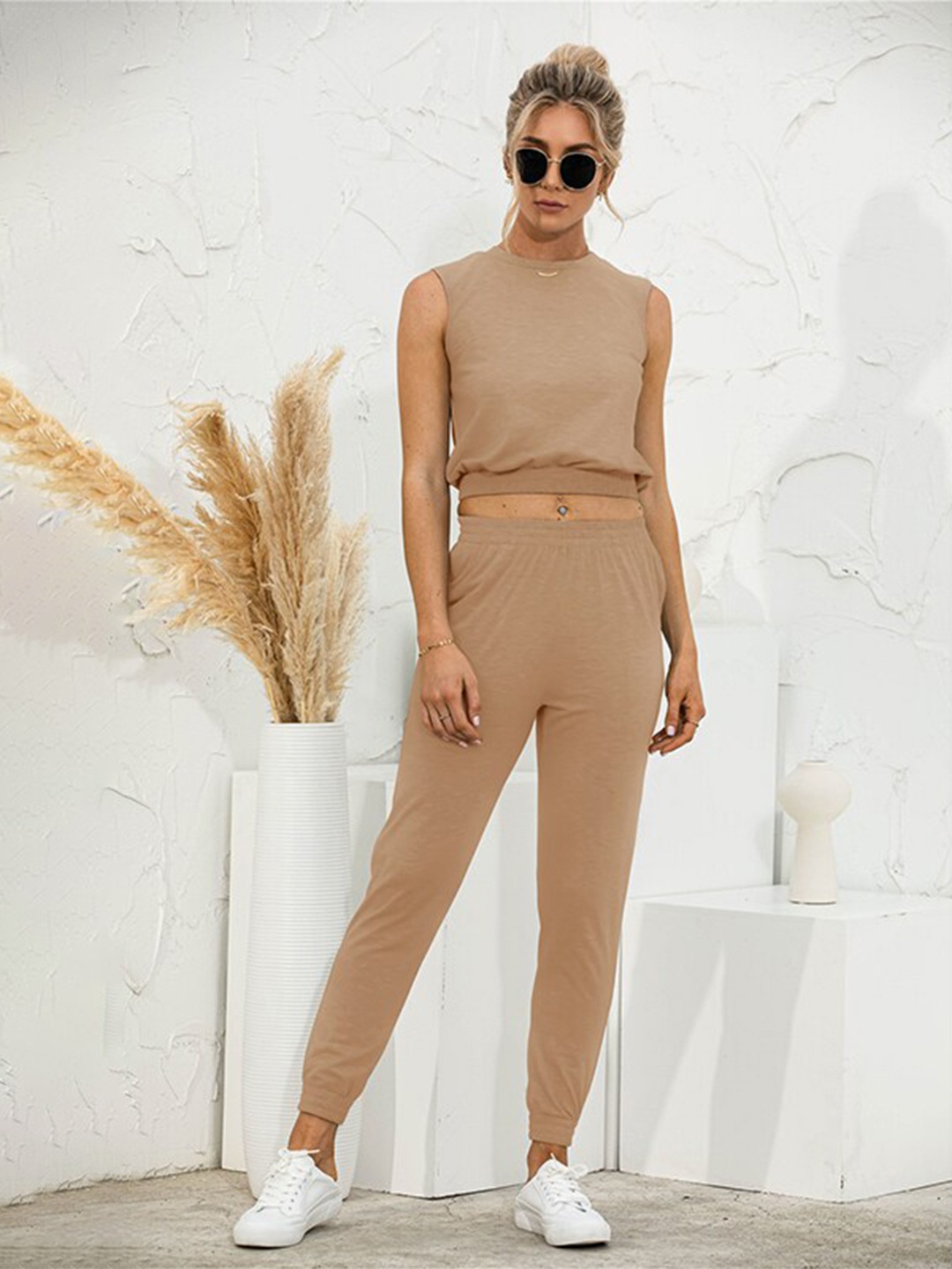

StyleCast x Revolte Top with Leggings, Cream