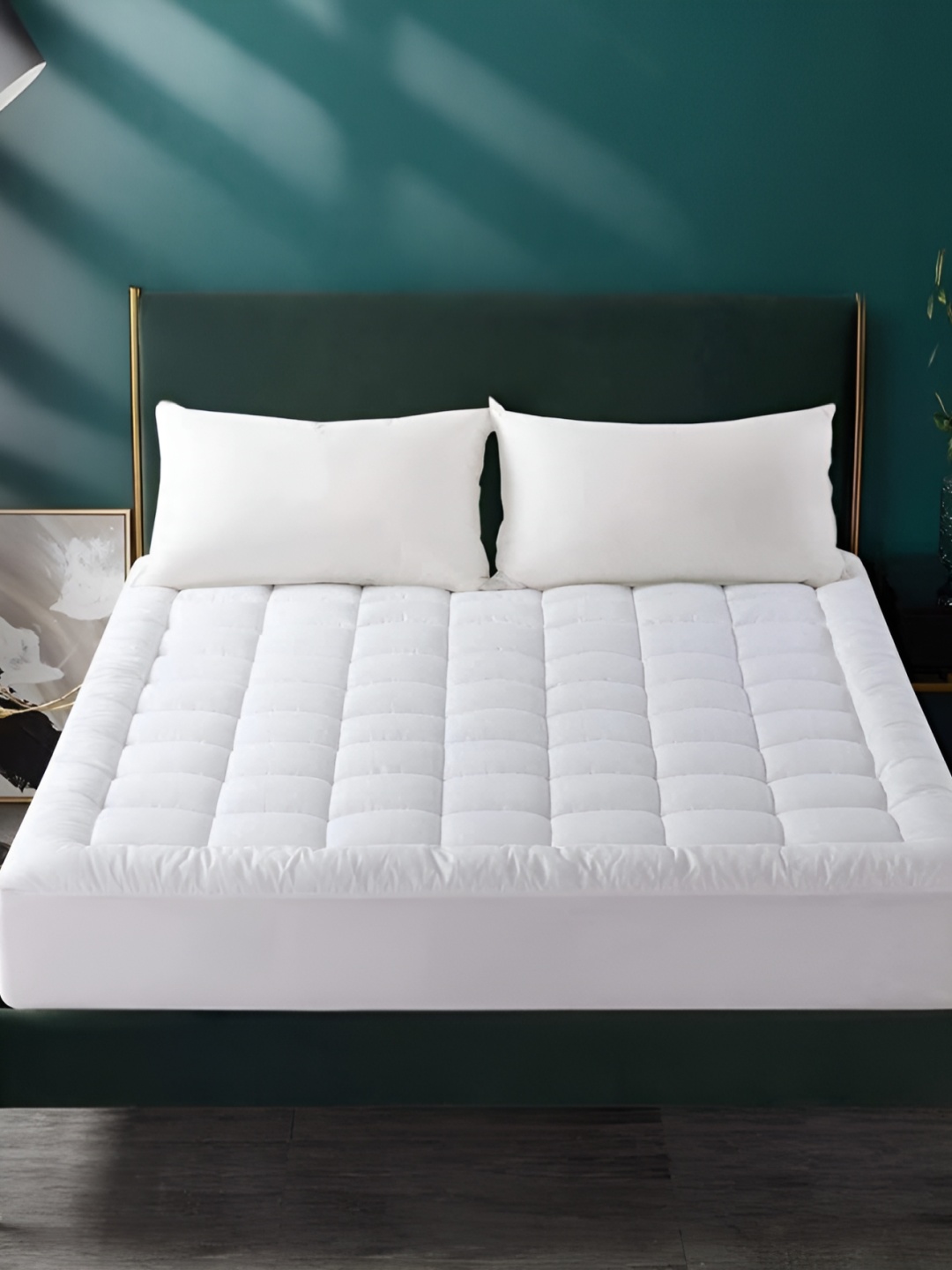 

Comfowell White Cotton Quilted Water Resistant Mattress Protector