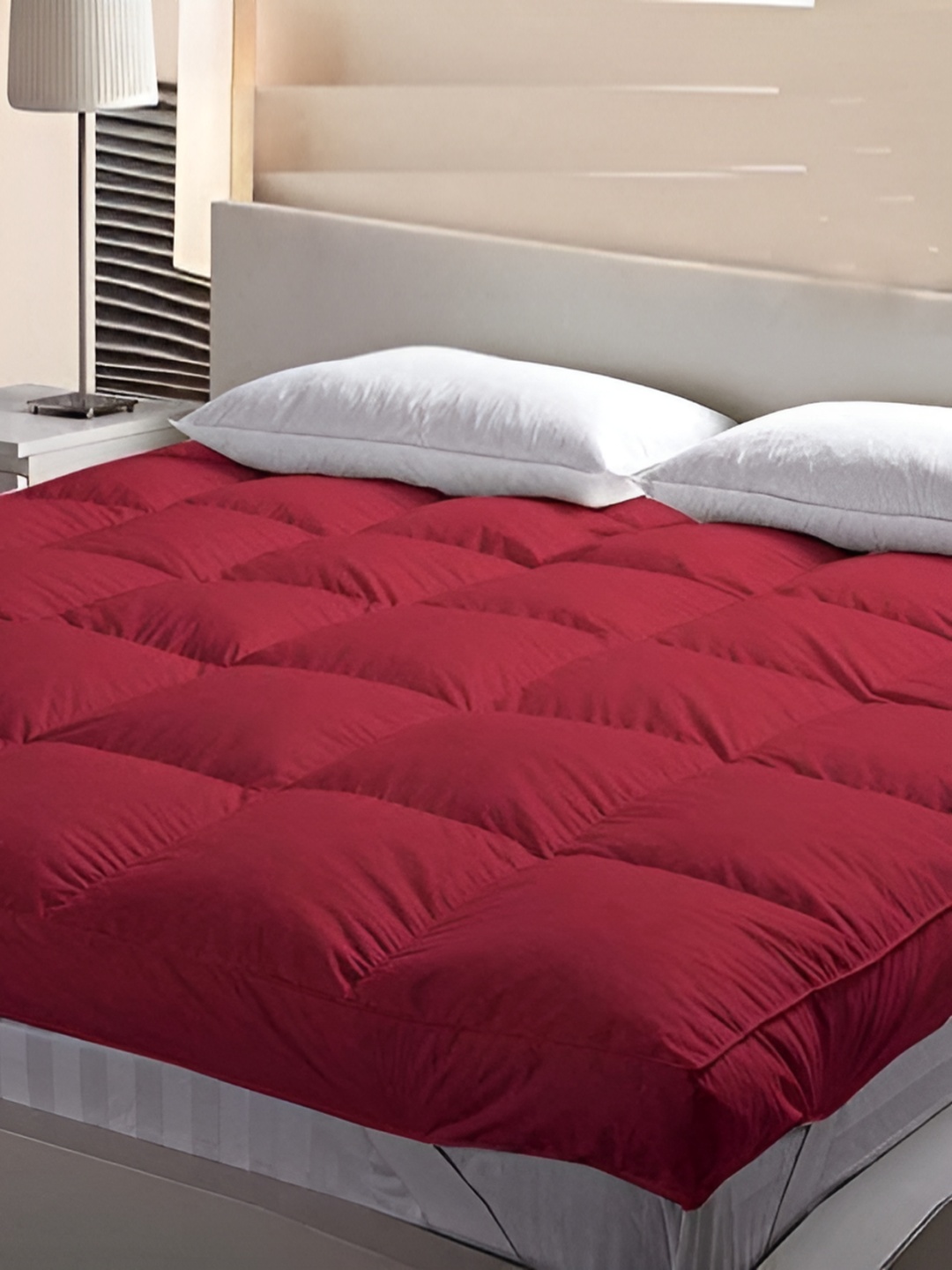 

Comfowell Maroon Cotton Water Resistant Double Size Mattress Protector