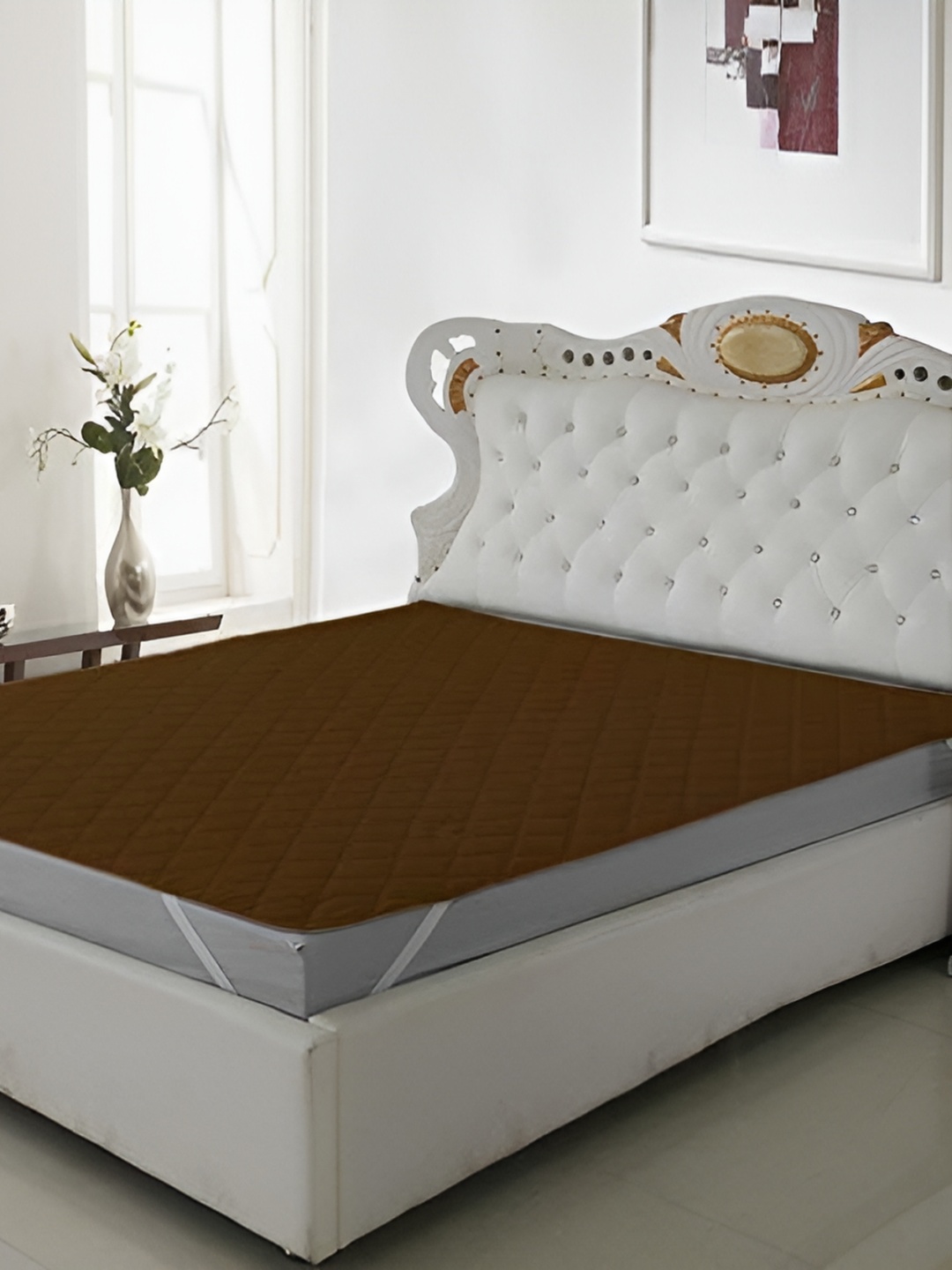 

Comfowell Brown Quilted Water Resistant Mattress Protector