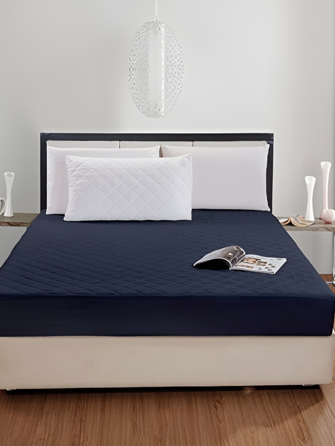 

Comfowell Navy Blue Water Resistant Double Fitted Mattress Protector