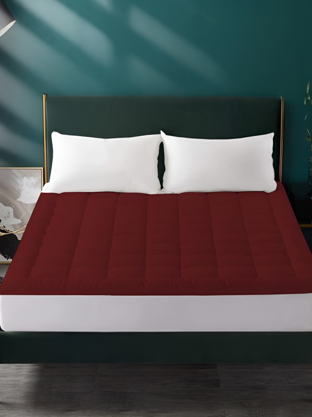 

Comfowell Maroon Quilted Cotton Water Resistant Mattress Protector