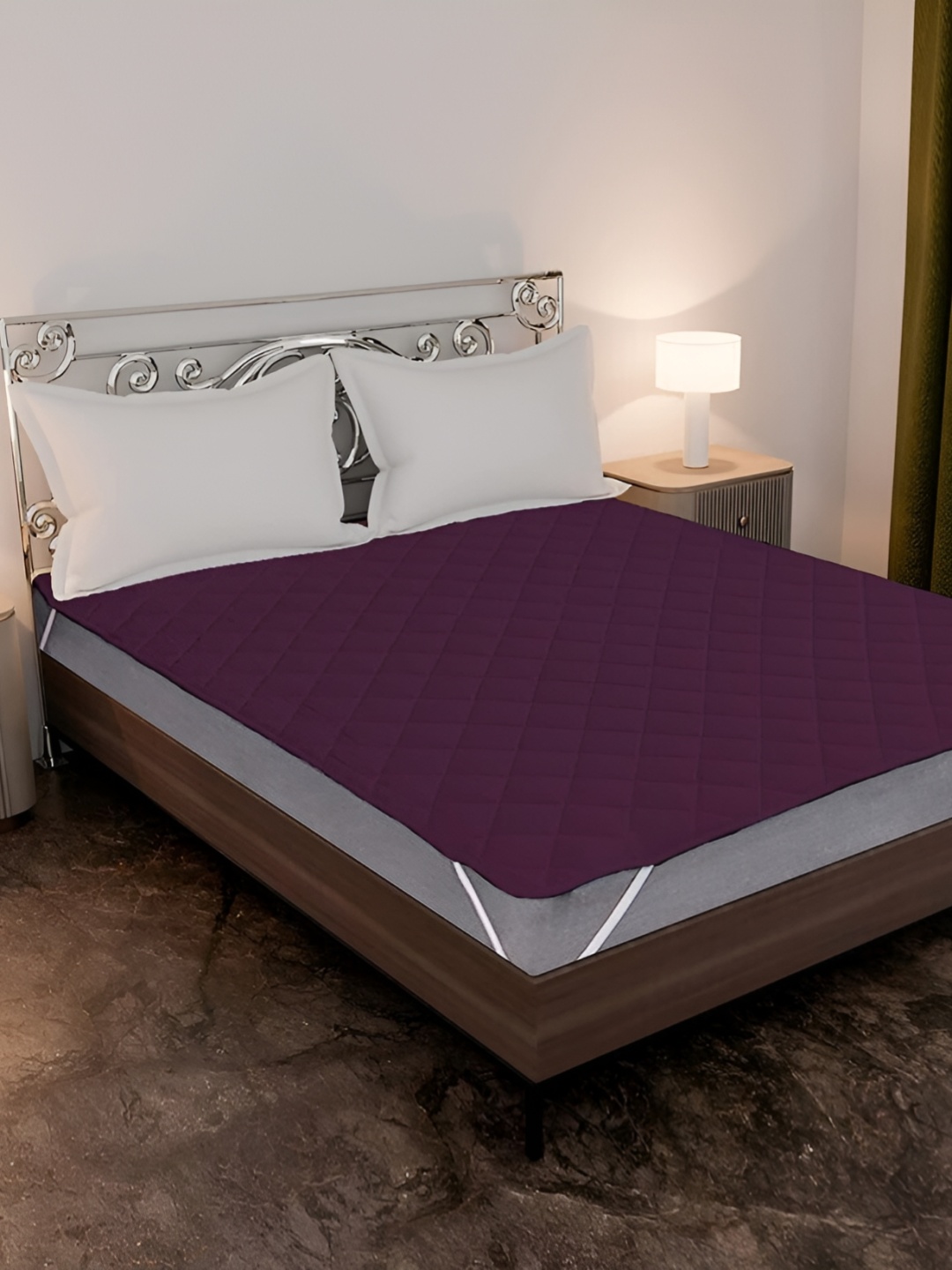 

Comfowell Purple Elastic Strap King Size Water Resistan Mattress Cover
