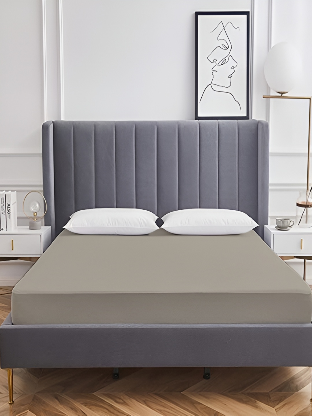 

Comfowell Grey Cotton Fitted Water Resistant King Size Mattress Protector