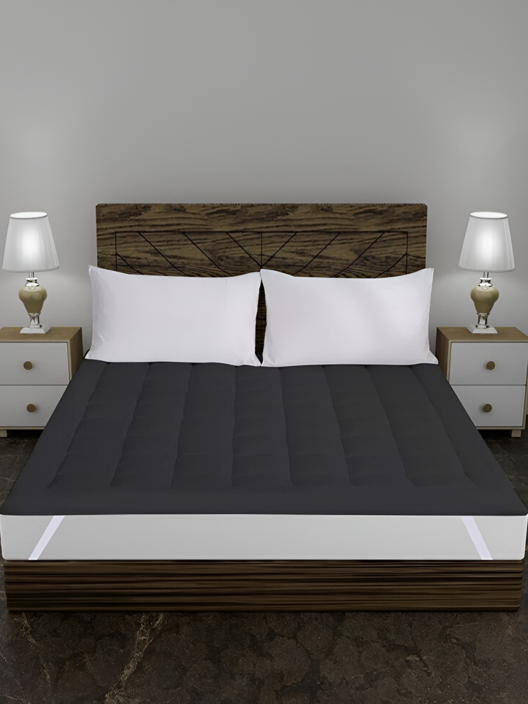 

Comfowell Black Cotton Water Resistant Queen Mattress Protector