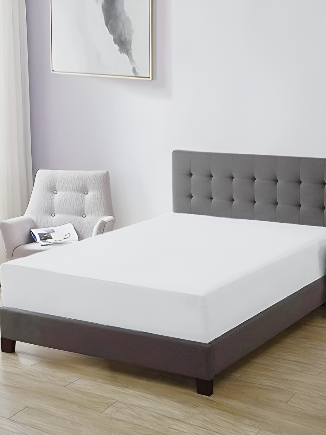

Comfowell White Cotton Water Resistant Mattress Protector