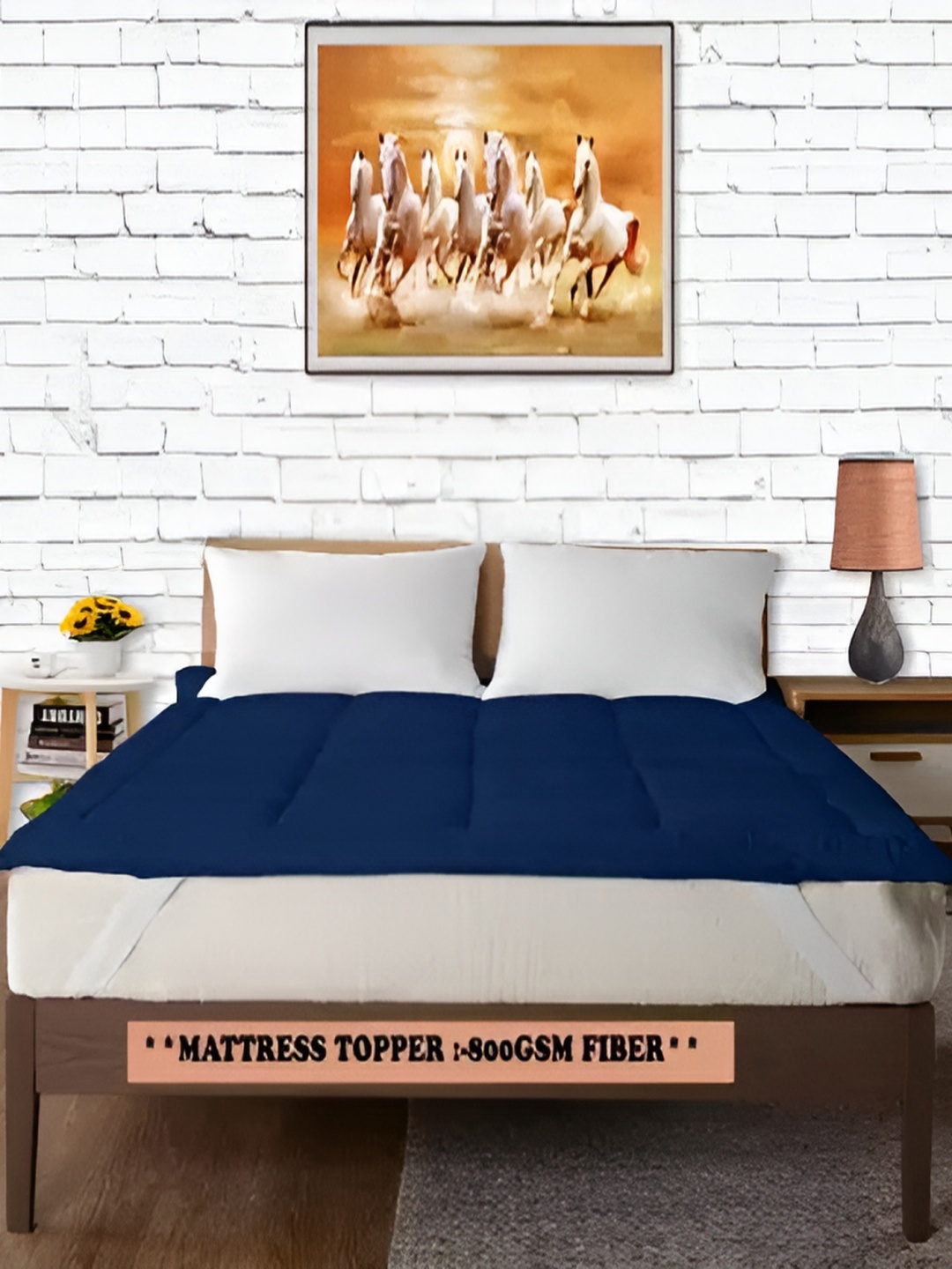 

Comfowell Blue Quilted Cotton Water Resistant Mattress Protector