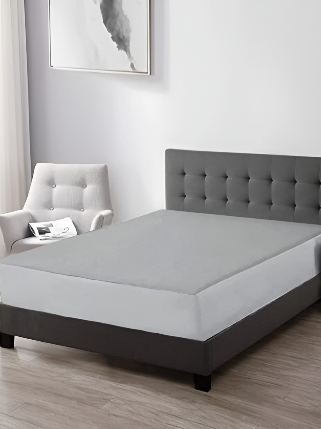 

Comfowell Grey Cotton Water Resistant Fitted Mattress Protector