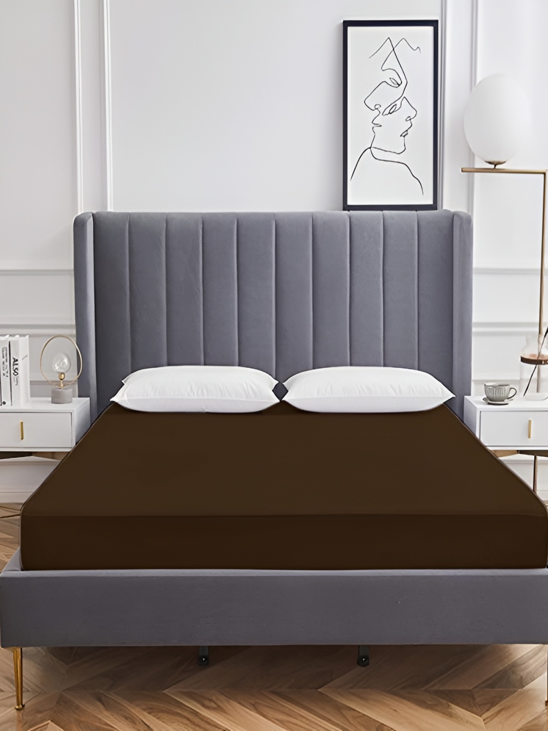 

Comfowell Brown Cotton Fitted Water Resistant Mattress Protector