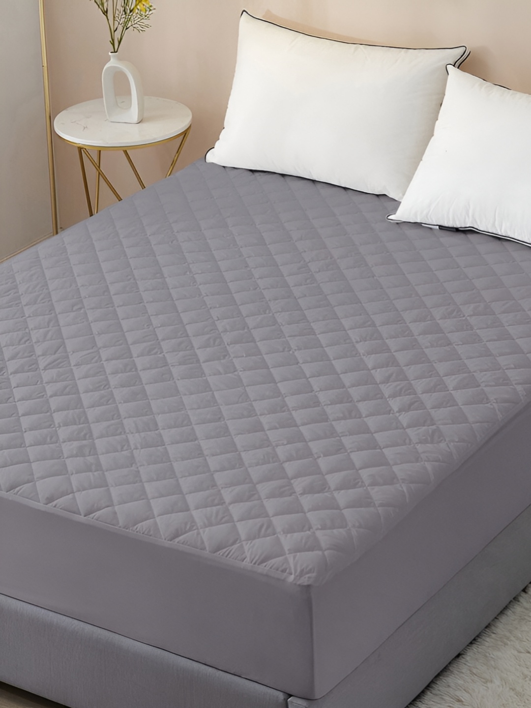 

Comfowell Silver-Toned Cotton Water Resistant Fitted King Size Mattress Protector