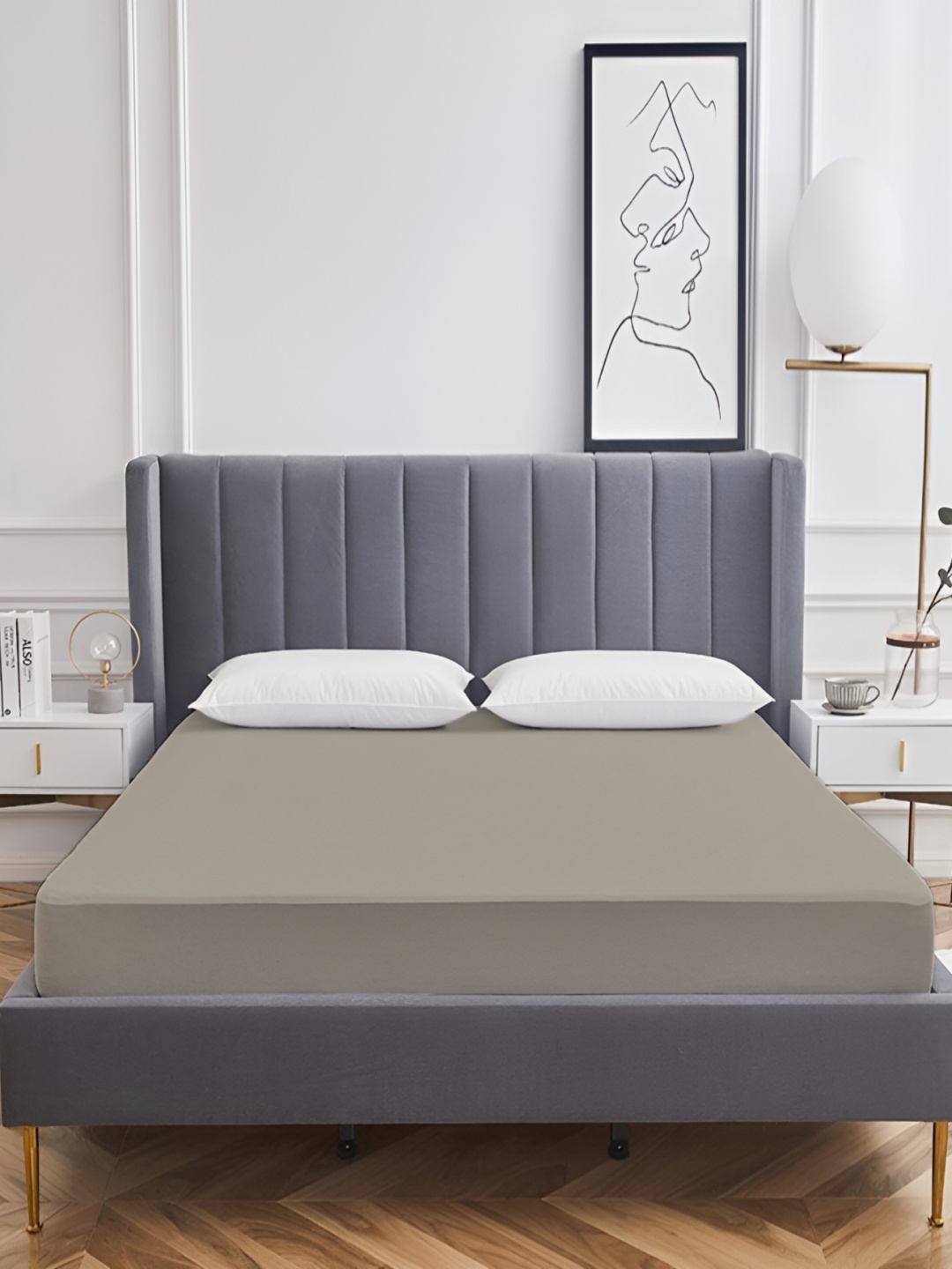 

Comfowell Grey Cotton Water Resistant Mattress Protector