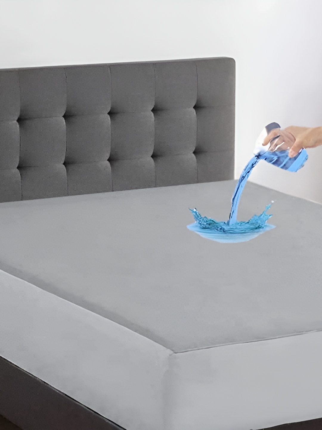 

Comfowell Grey Cotton Water Resistant Mattress Protector