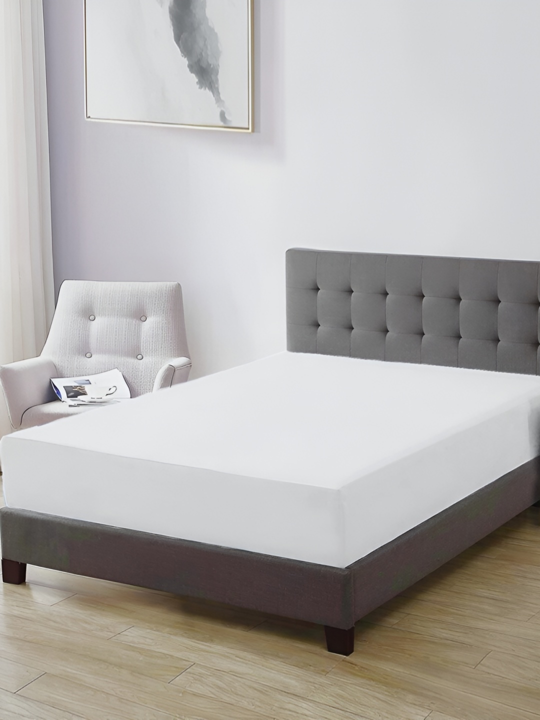 

Comfowell White Cotton Water Resistant Mattress Protector