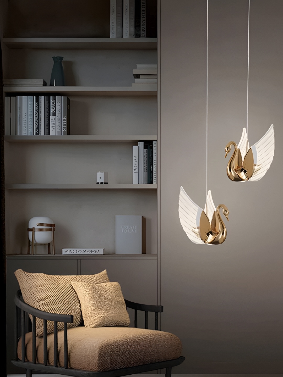 

Areezo Gold-Toned & White 2Pcs Aluminium Contemporary Abstract Shaped Ceiling Lamps