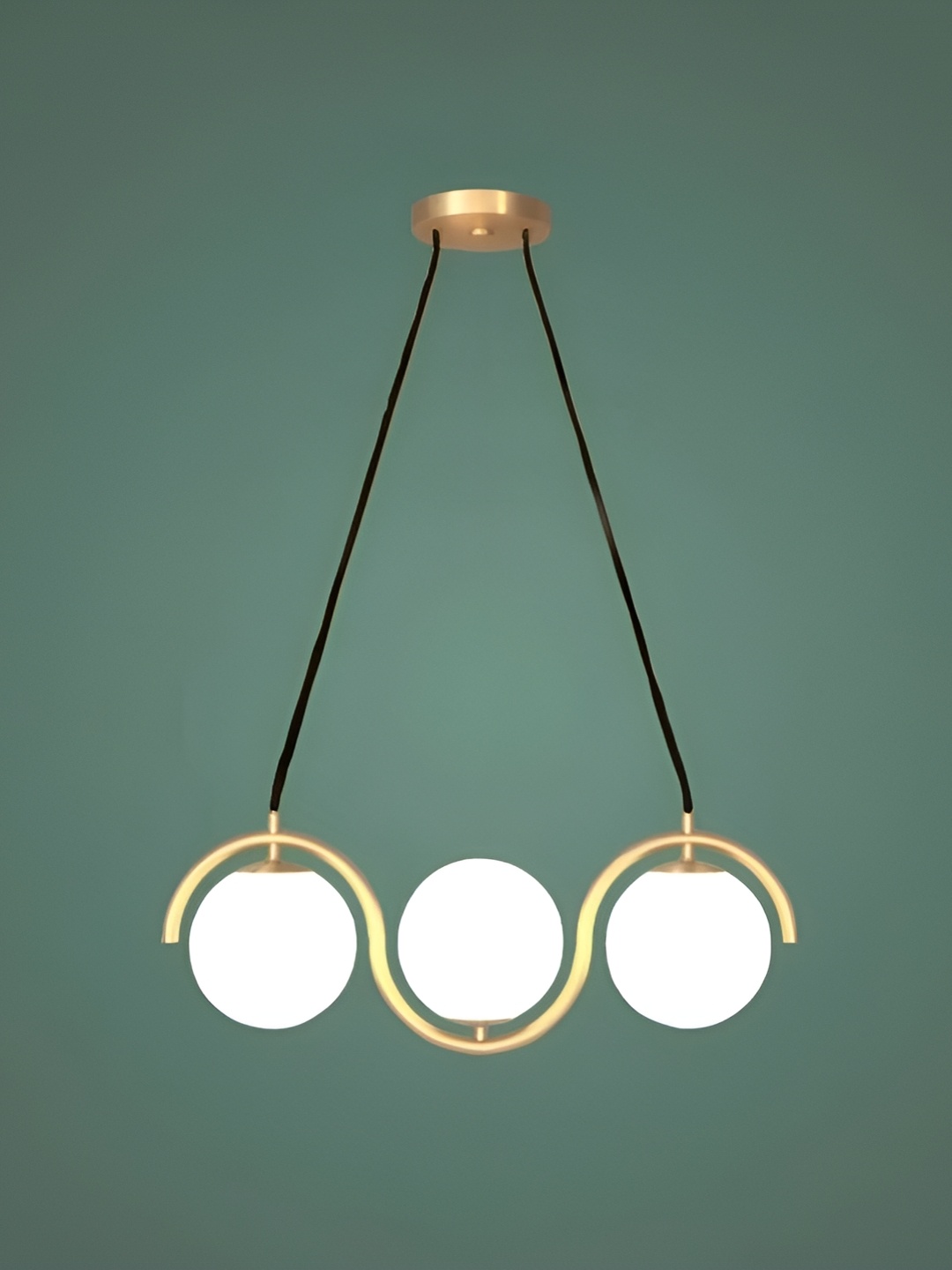 

Areezo Gold-Toned Metal Contemporary Ceiling Lamp