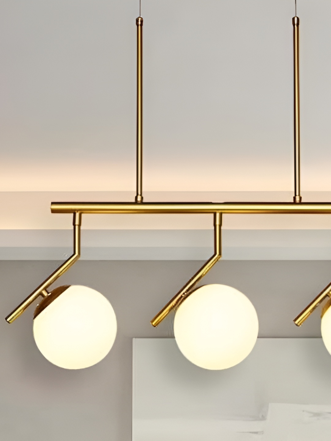 

Areezo Gold-Toned Metal Contemporary Ceiling Lamp