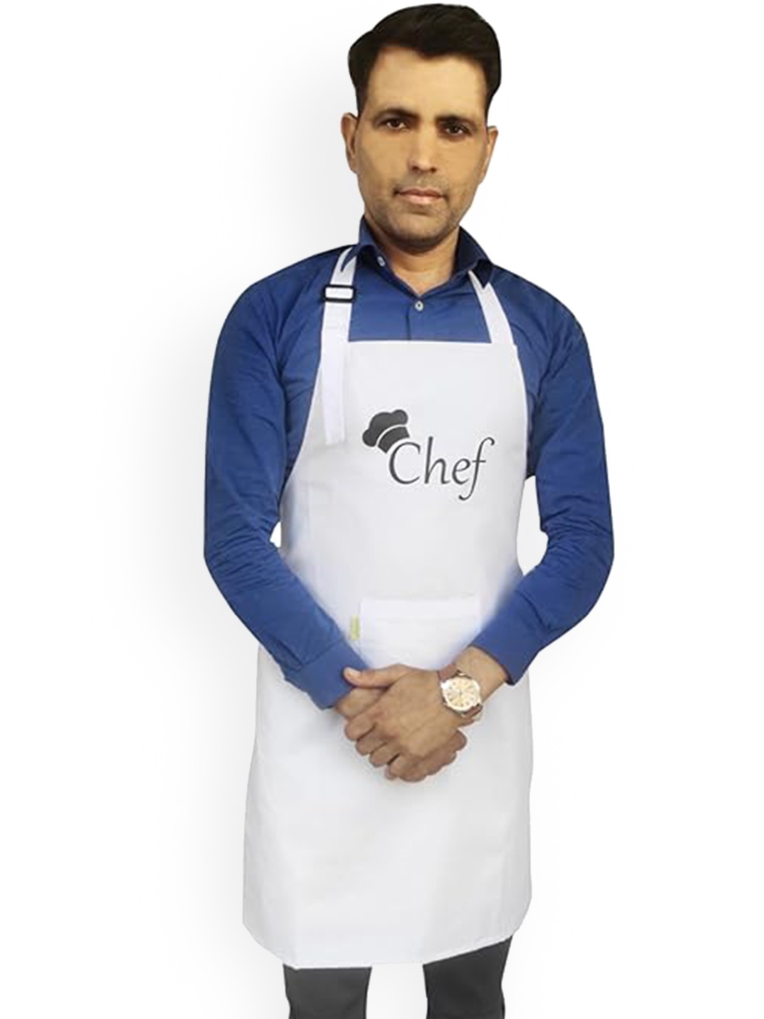 

SWITCHON White & Black Chef Printed Waterproof Kitchen Apron