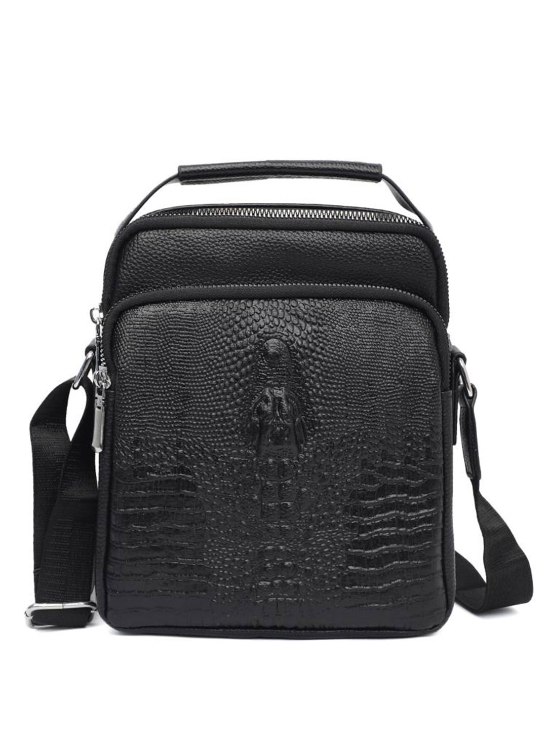 

ELLIS Men Textured Messenger Bag, Black