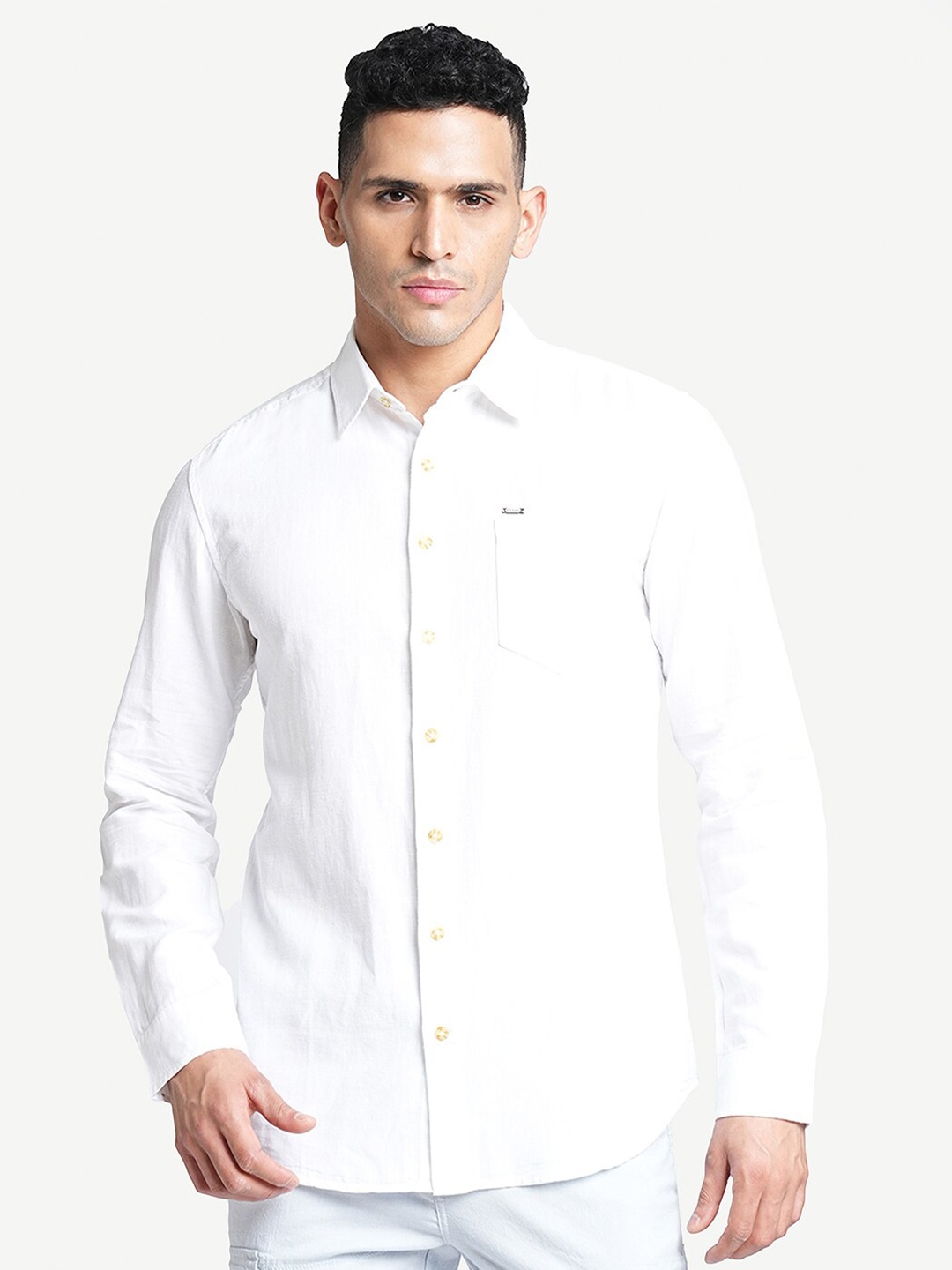 

Blue Buddha Comfort Cotton Casual Shirt, White