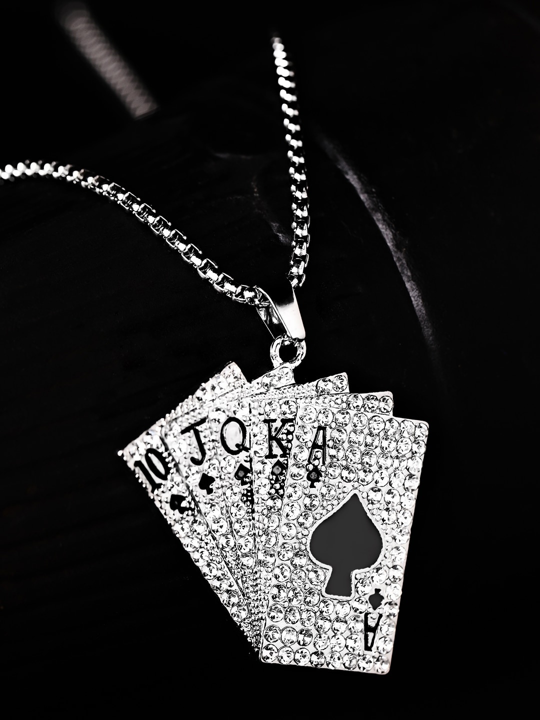 

The Roadster Lifestyle Co. Silver Toned Silver Plated Pendants with Chains