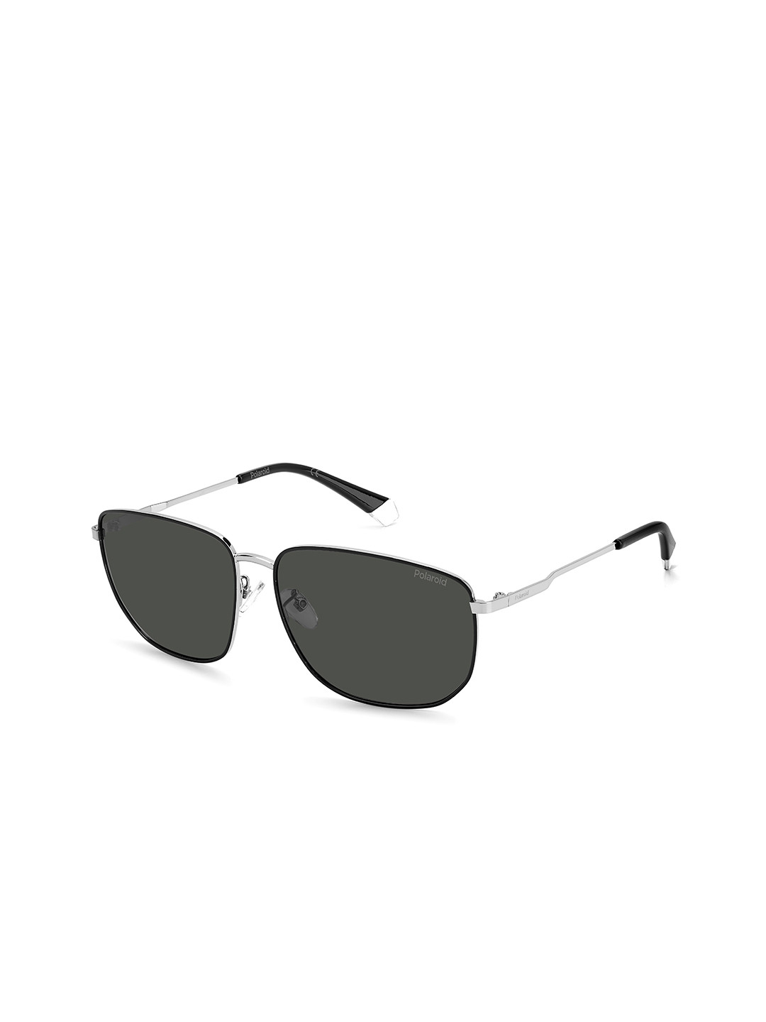 

Polaroid Men Rectangle Sunglasses with UV Protected Lens 20432084J61M9, Grey