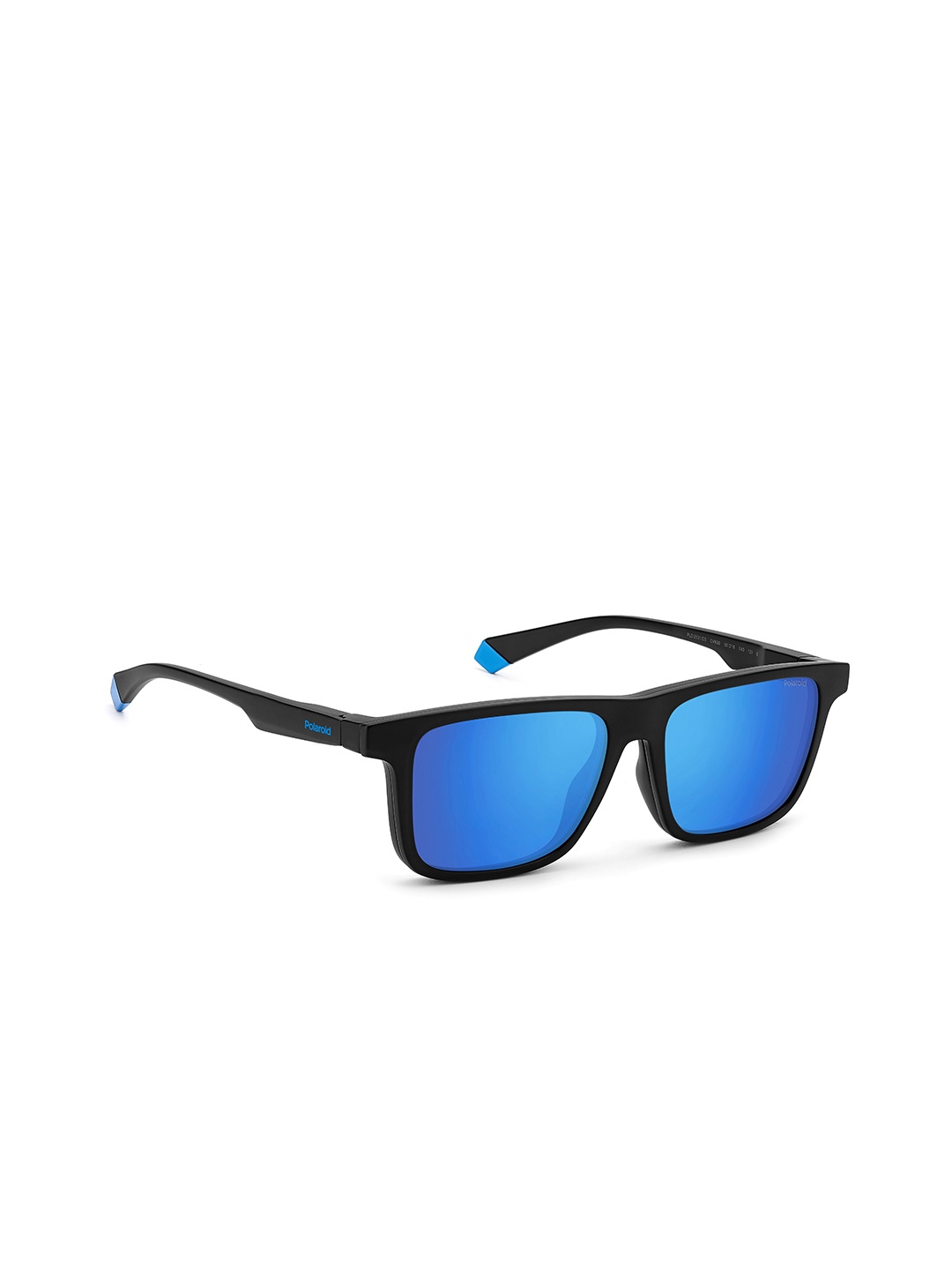 

Polaroid Men Rectangle Sunglasses with UV Protected Lens, Blue