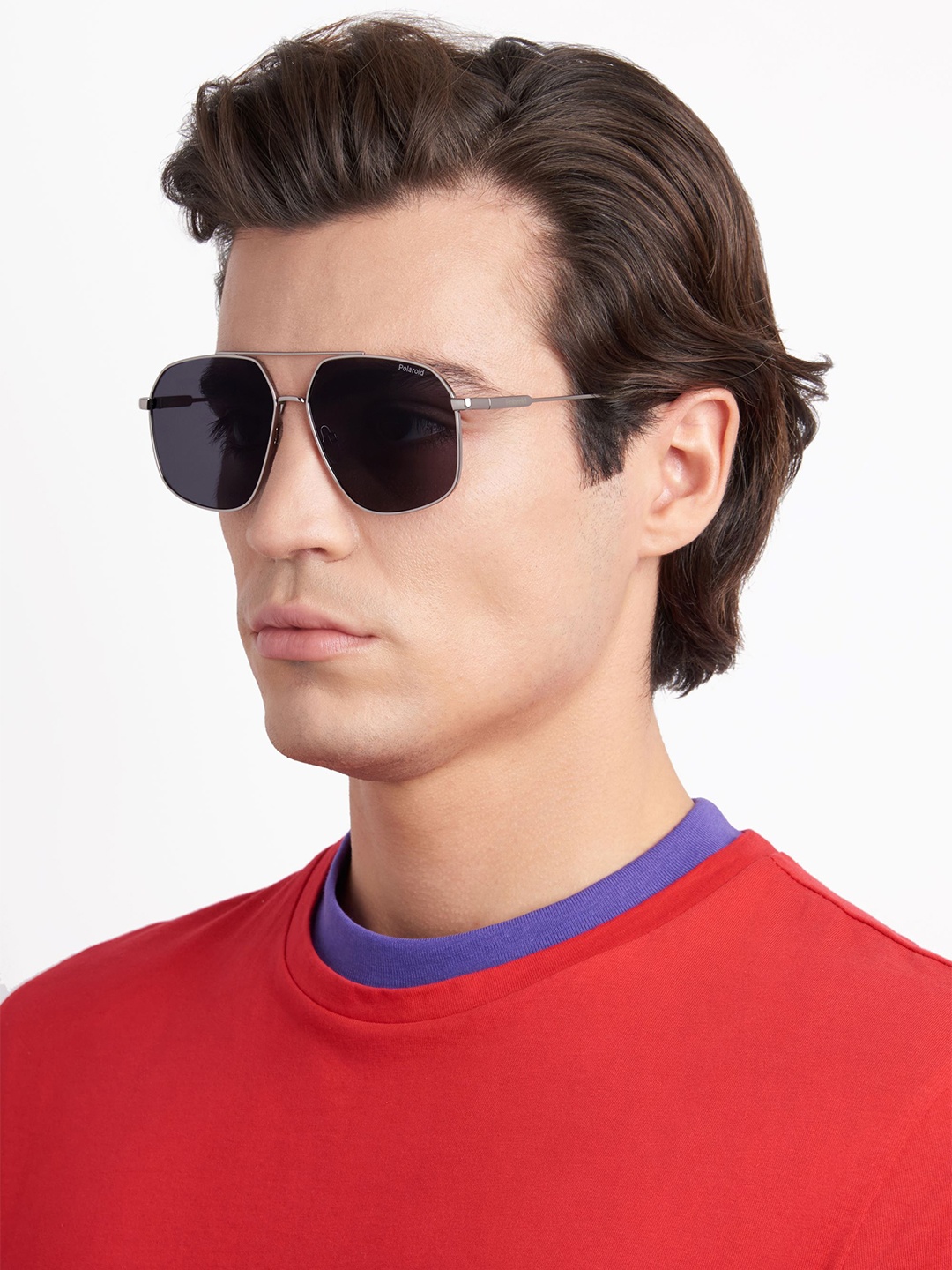 

Polaroid Unisex Round Sunglasses with UV Protected Lens 2048126LB58M9, Grey