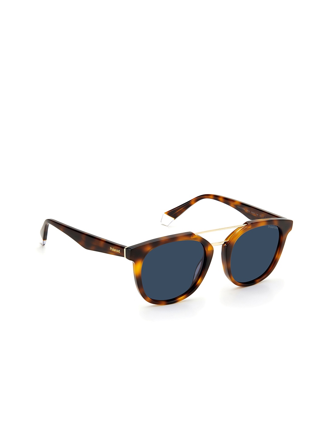 

Polaroid Men Oval Sunglasses with UV Protected Lens 20394908652C3, Blue
