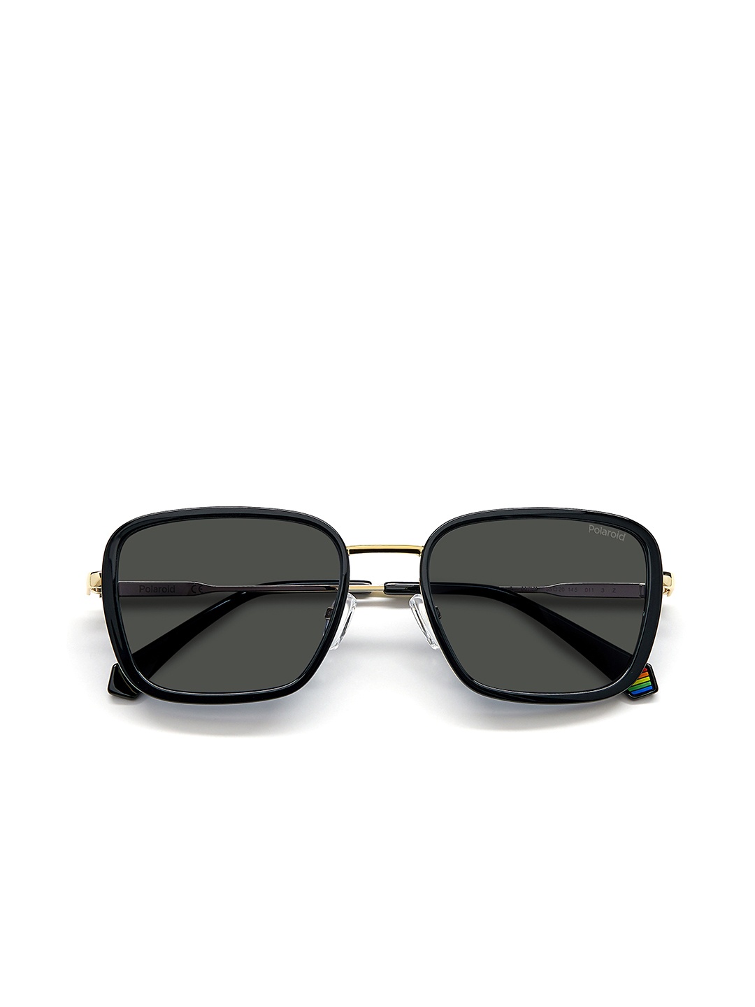 

Polaroid Unisex Rectangle Sunglasses with UV Protected Lens 20392780755M9, Grey