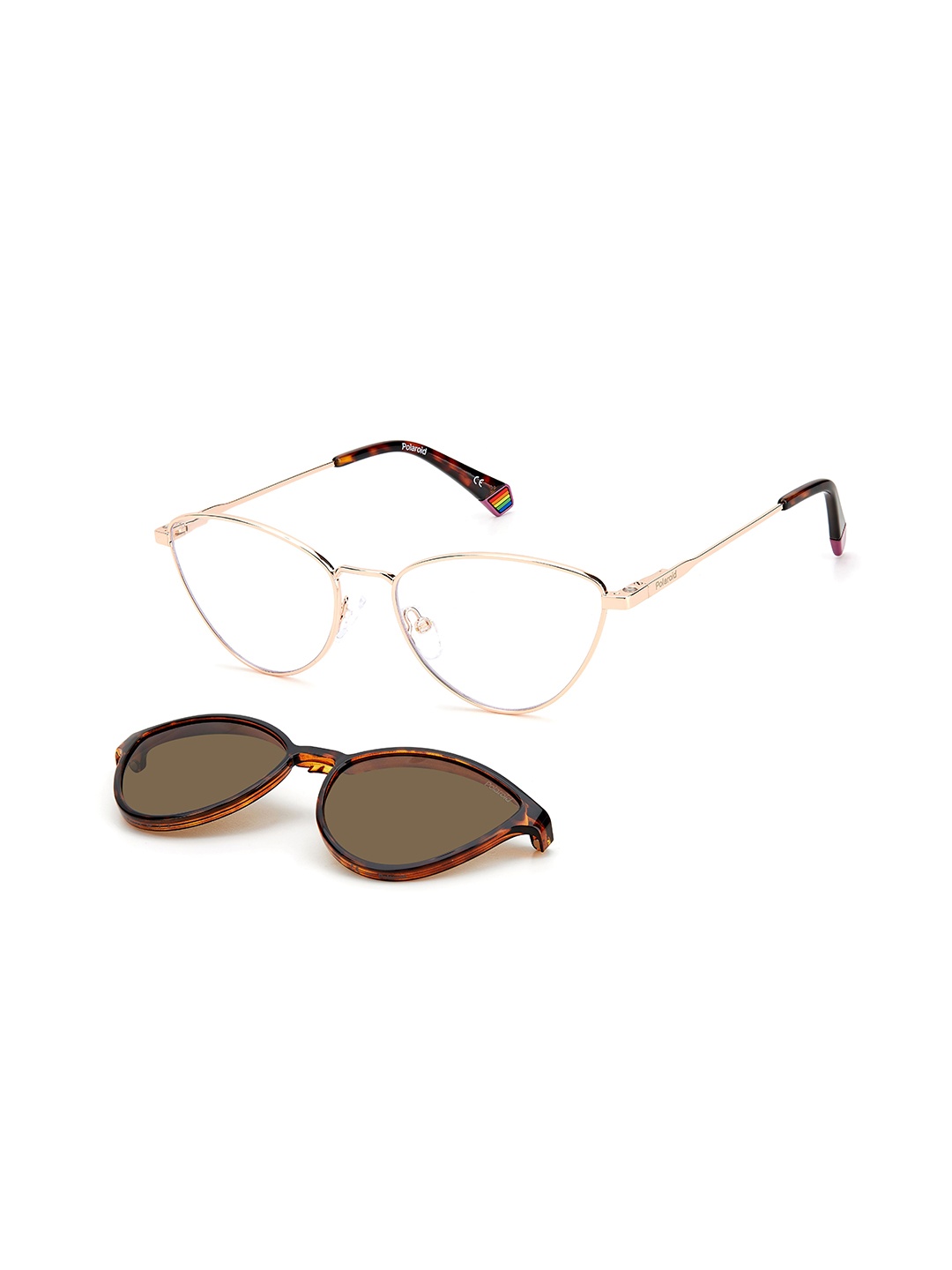 

Polaroid Women Cateye Sunglasses with UV Protected Lens 204358DDB55SP, Bronze