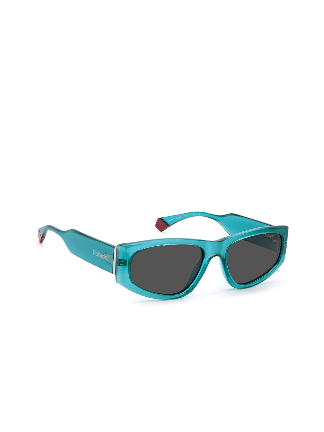 

Polaroid Unisex Rectangle Sunglasses with UV Protected Lens 204838MVU55M9, Blue