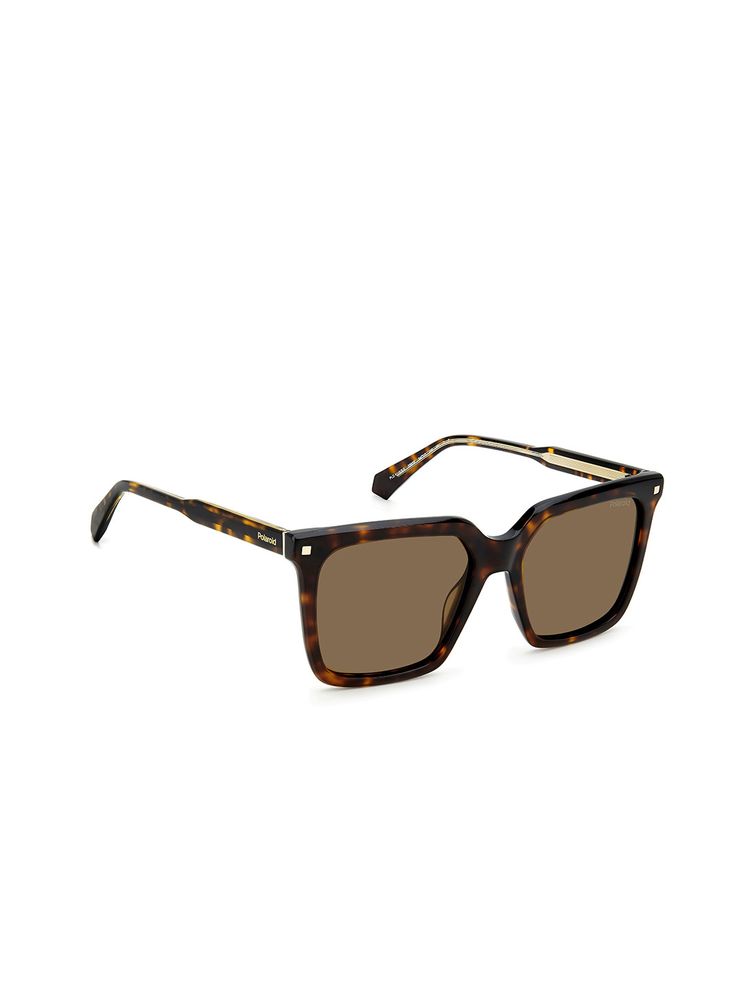 

Polaroid Women Square Sunglasses with UV Protected Lens, Brown