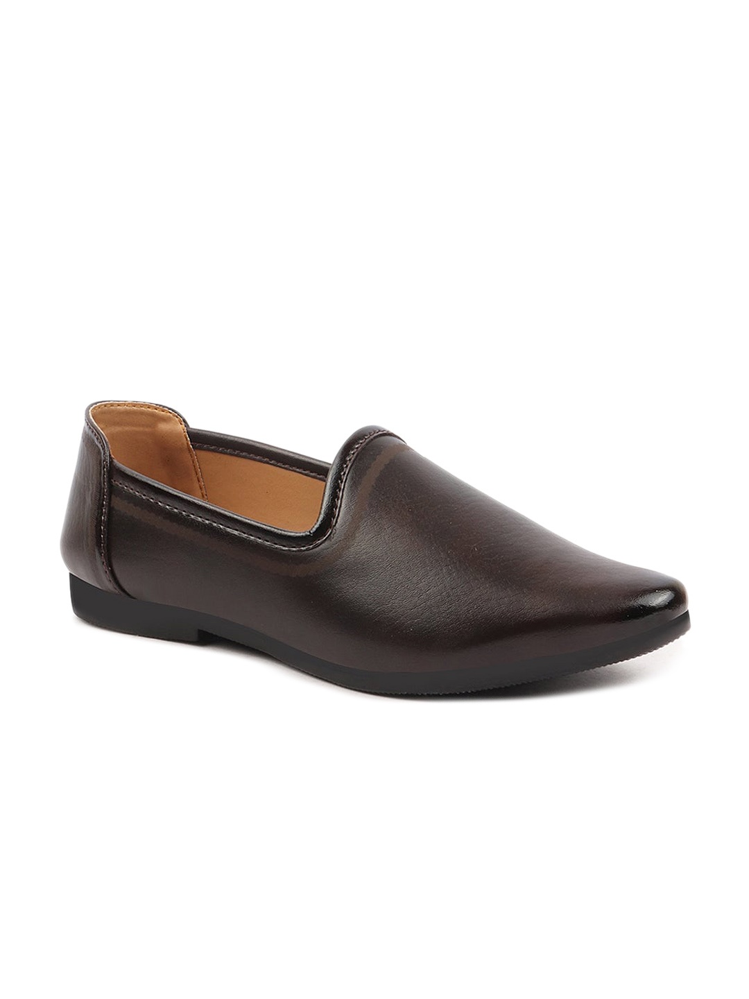 

FAUSTO Men Round Toe Lightweight Mojaris, Brown