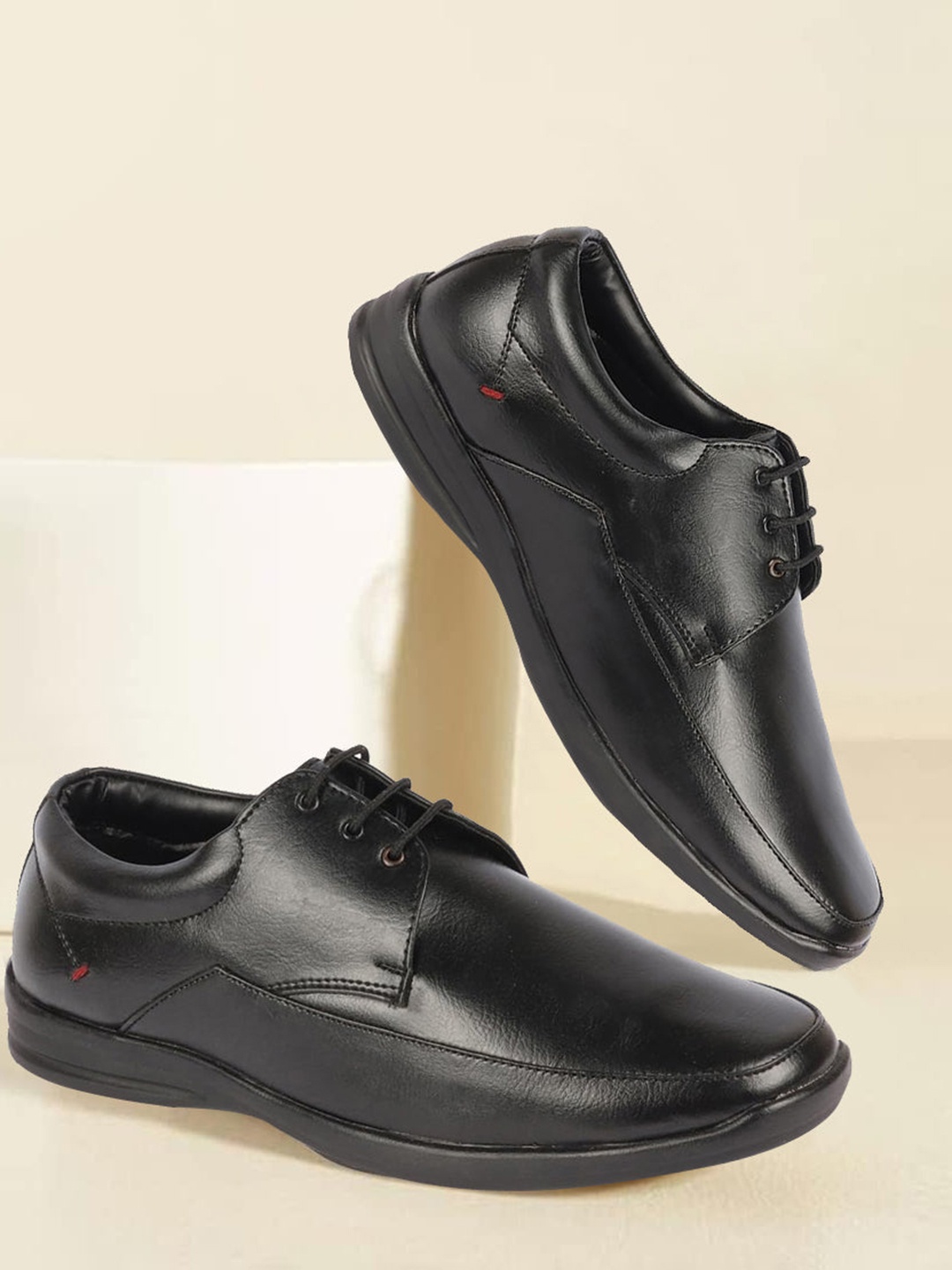 

FAUSTO Men Round Toe Formal Derbys, Black