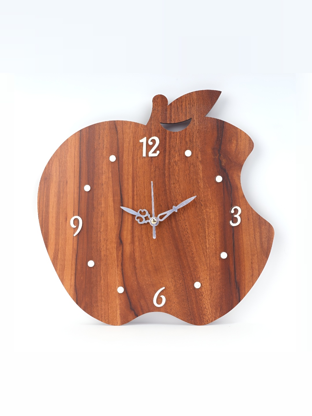 

FASTQT Brown & White Analogue Contemporary Wall Clock