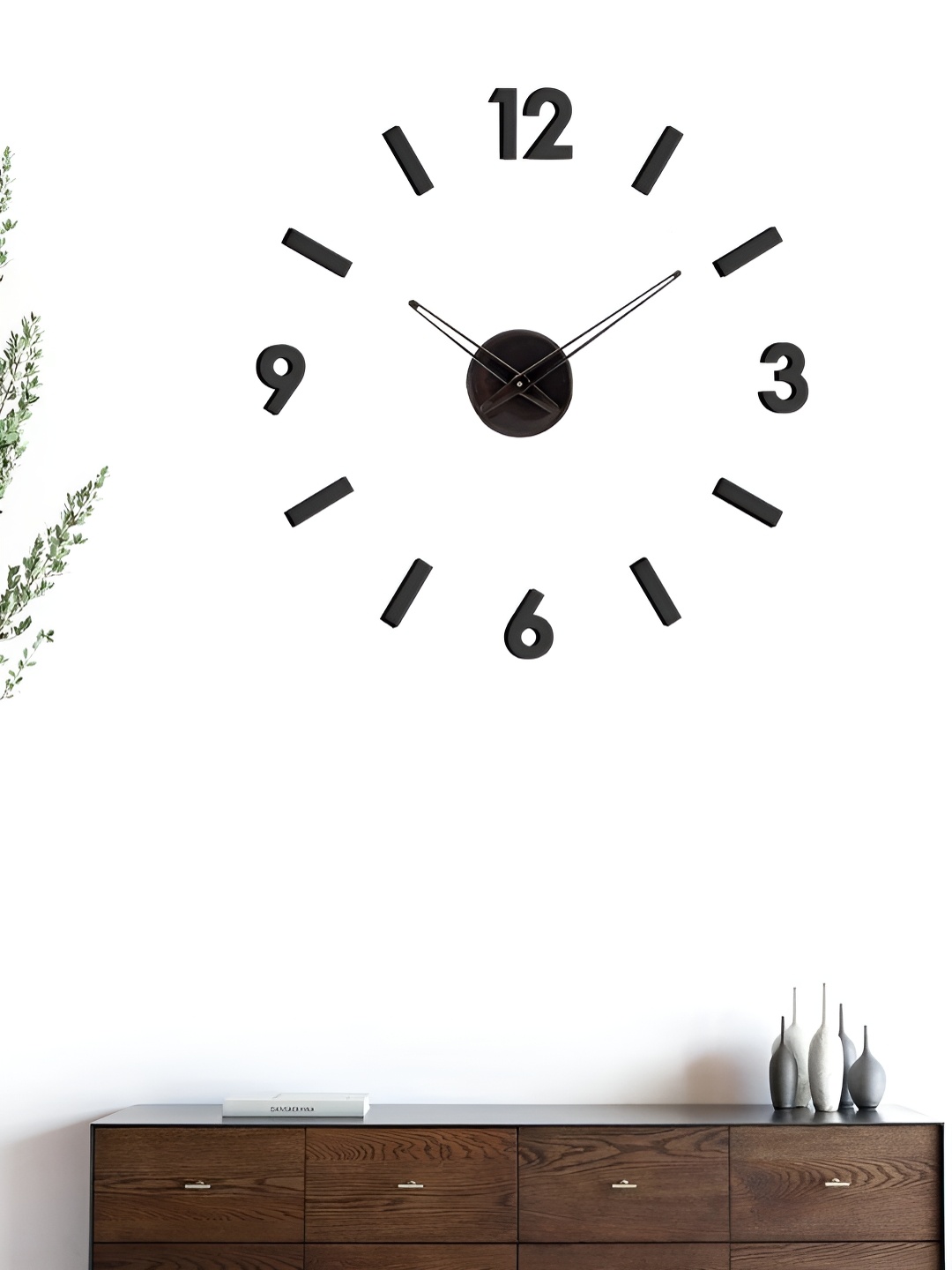 

FASTQT Black Analogue Contemporary Wall Clock