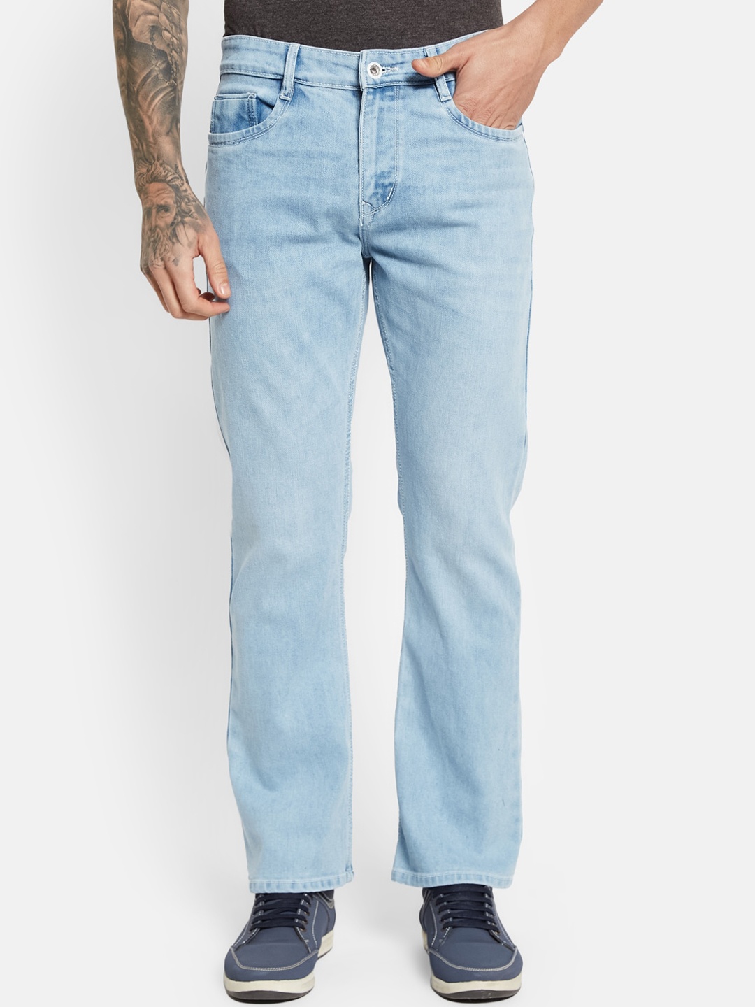 

Octave Men Mid-Rise Bootcut Stretchable Jeans, Blue