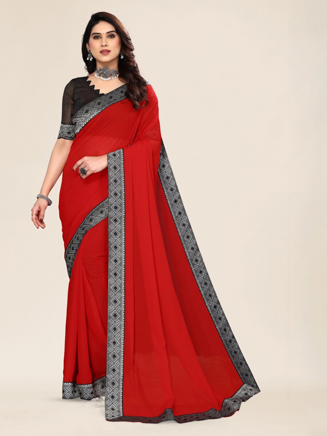 

Moda Rapido Zari Satin Saree, Pink