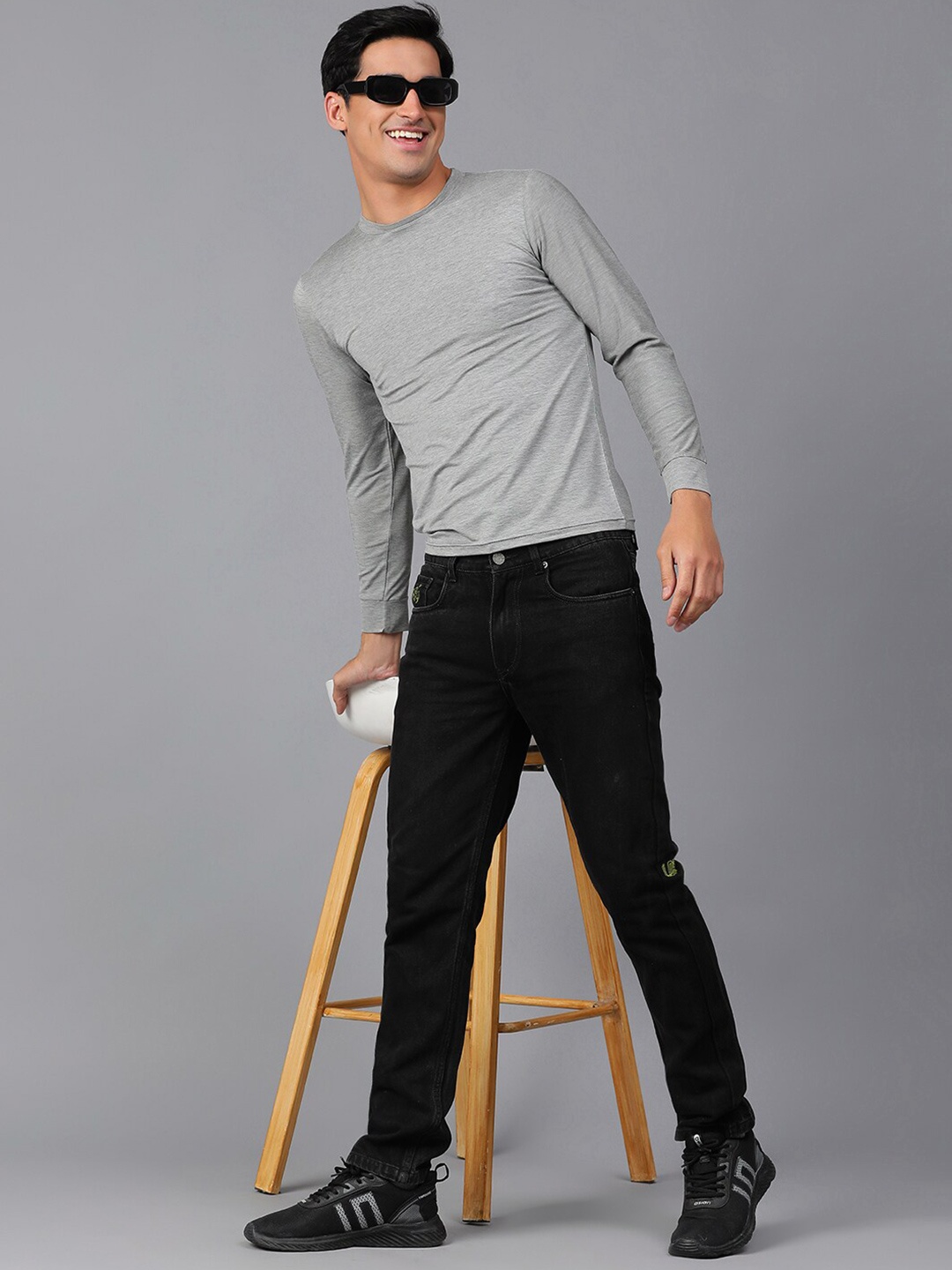 

Kotty Long Sleeves Slim Fit T-shirt, Grey