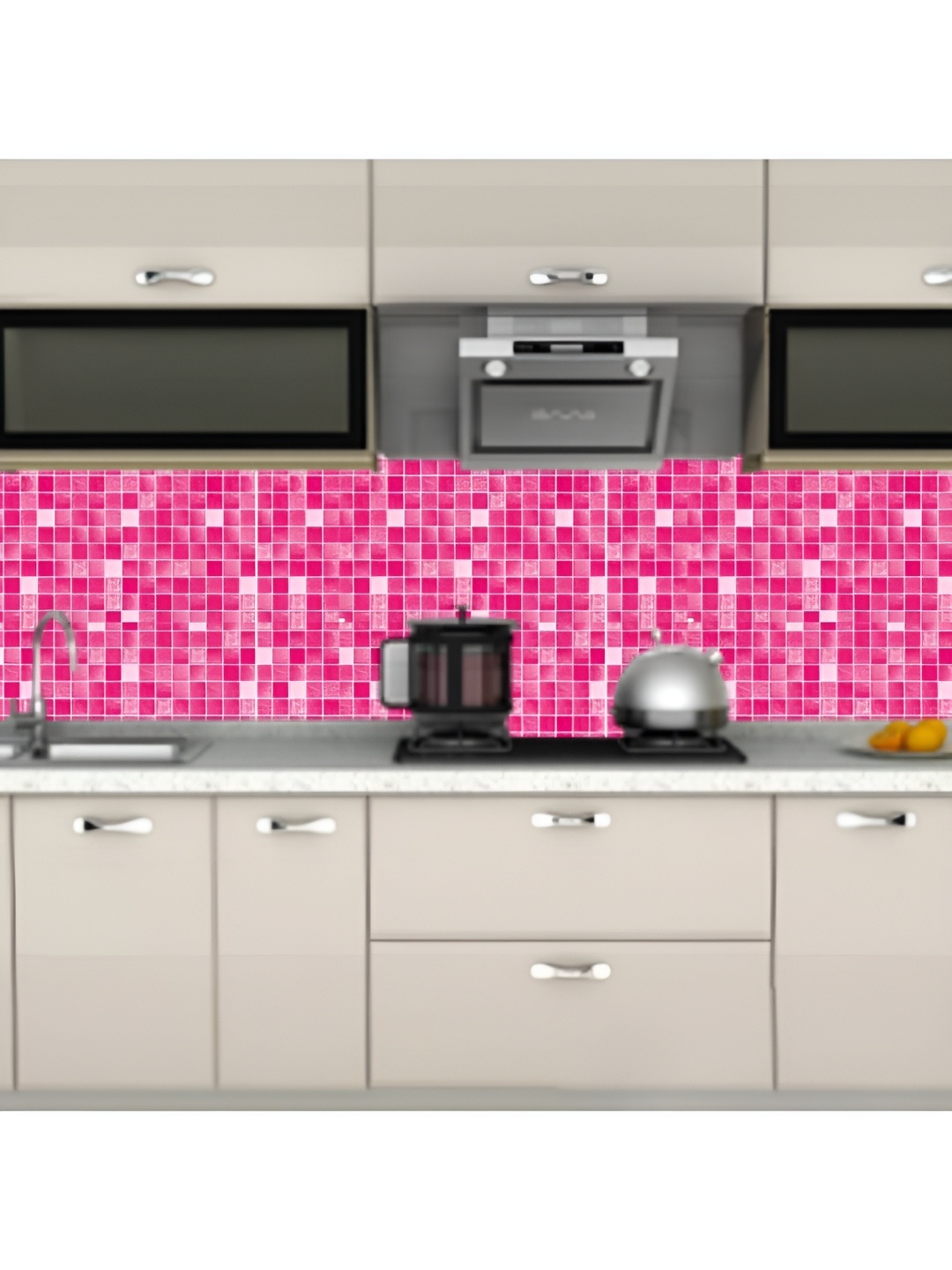 

Asian royal Pink & White Printed Self-Adhesive Wallpaper