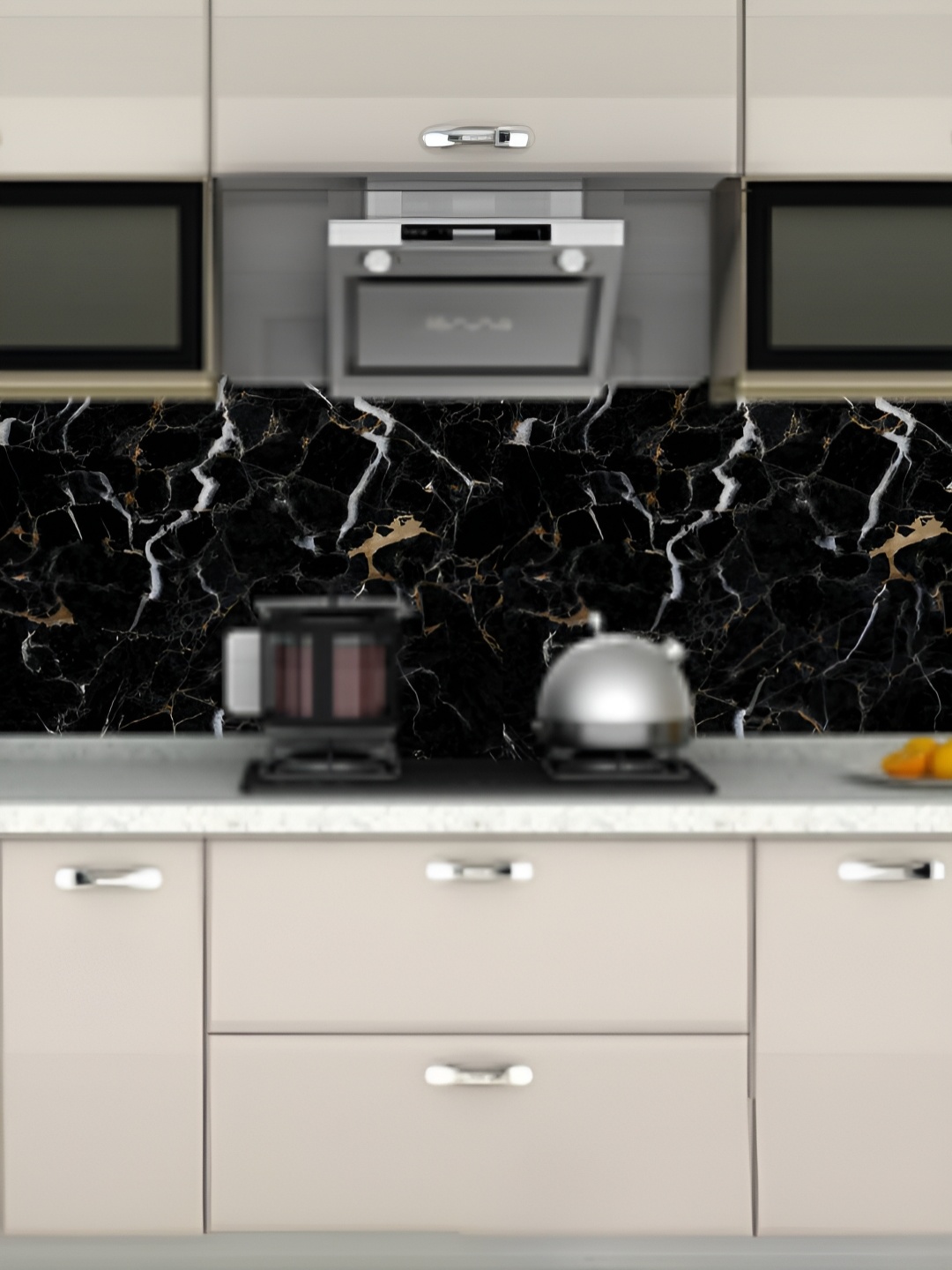 

Asian royal Black & White Abstract Printed Self-Adhesive Wallpaper