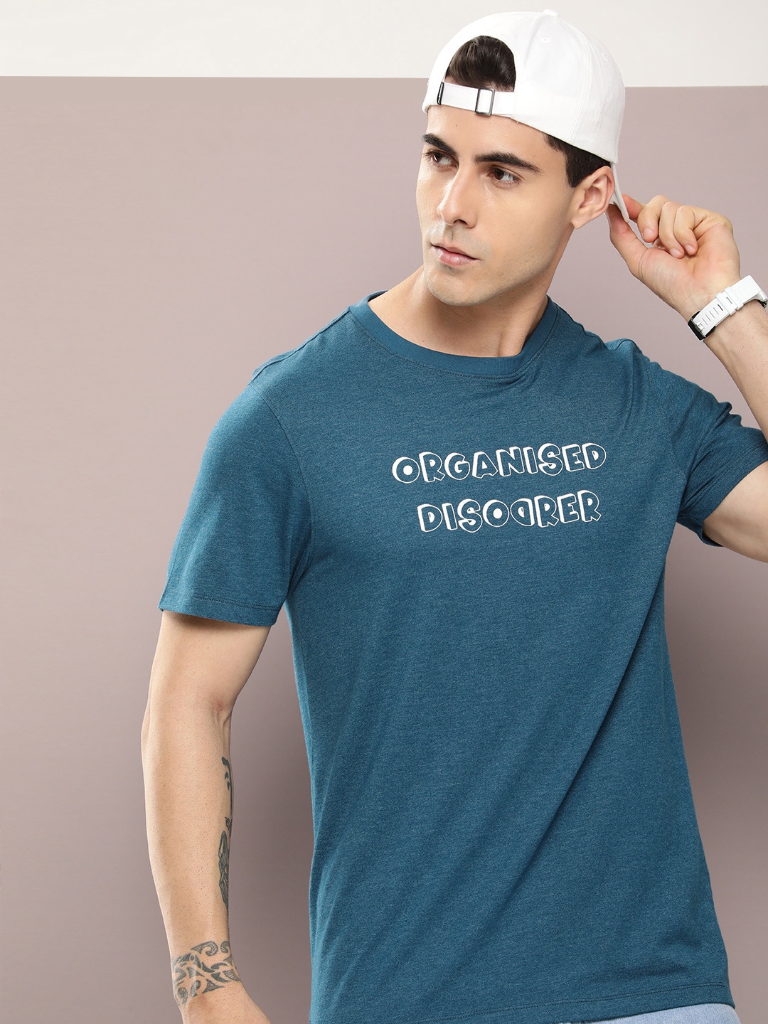 

Kook N Keech Men Typography Printed T-shirt, Teal