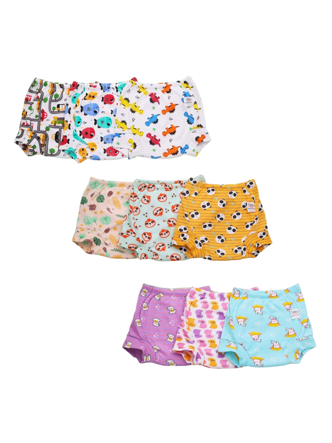 

SuperBottoms Set Of 9 Super DryFeel Layer Pure Cotton Padded Potty Training Underwear, White