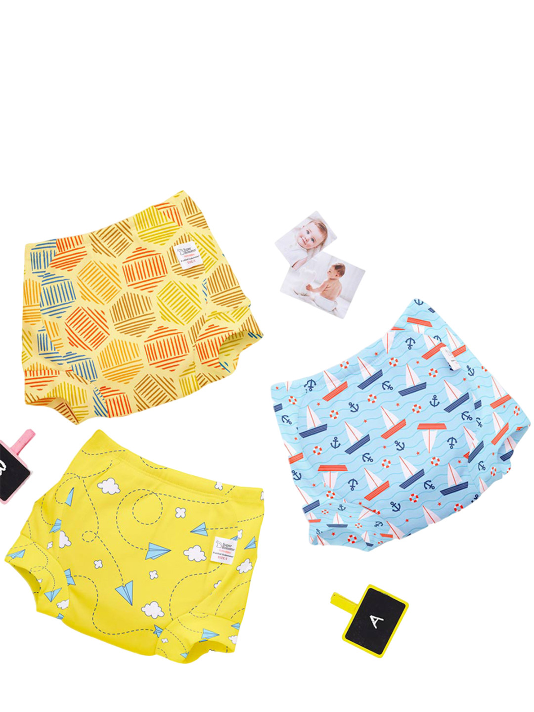 

SuperBottoms Set Of 9 Super DryFeel Layer Pure Cotton Padded Potty Training Underwears, White